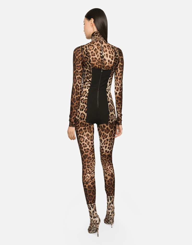 Sheer leopard-print jumpsuit 3
