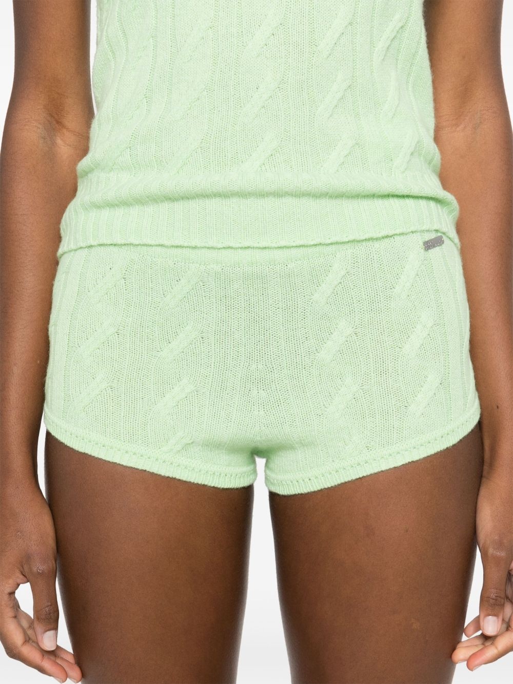 cable-knit shorts - 5