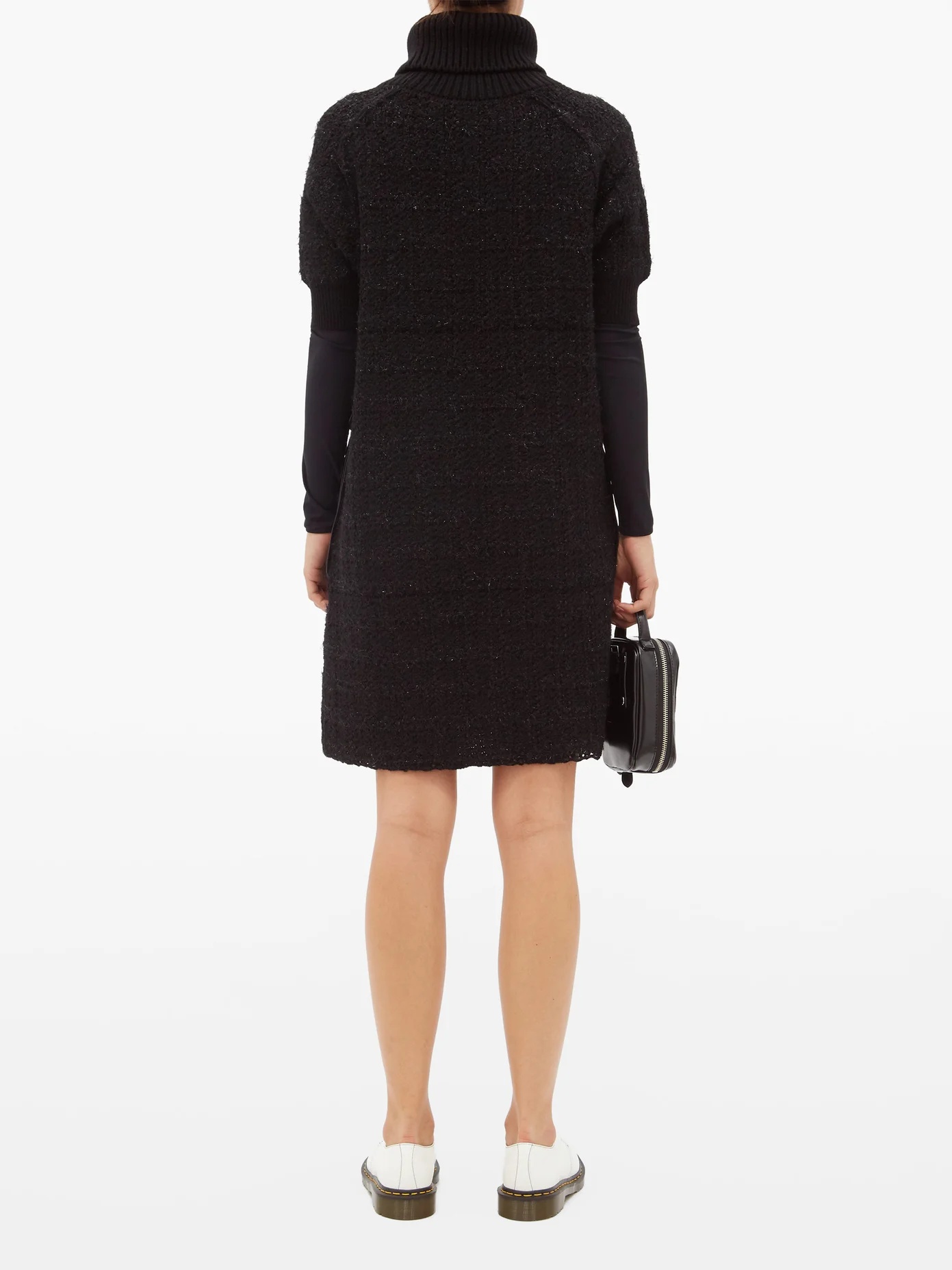 Contrast-pocket tweed dress - 5