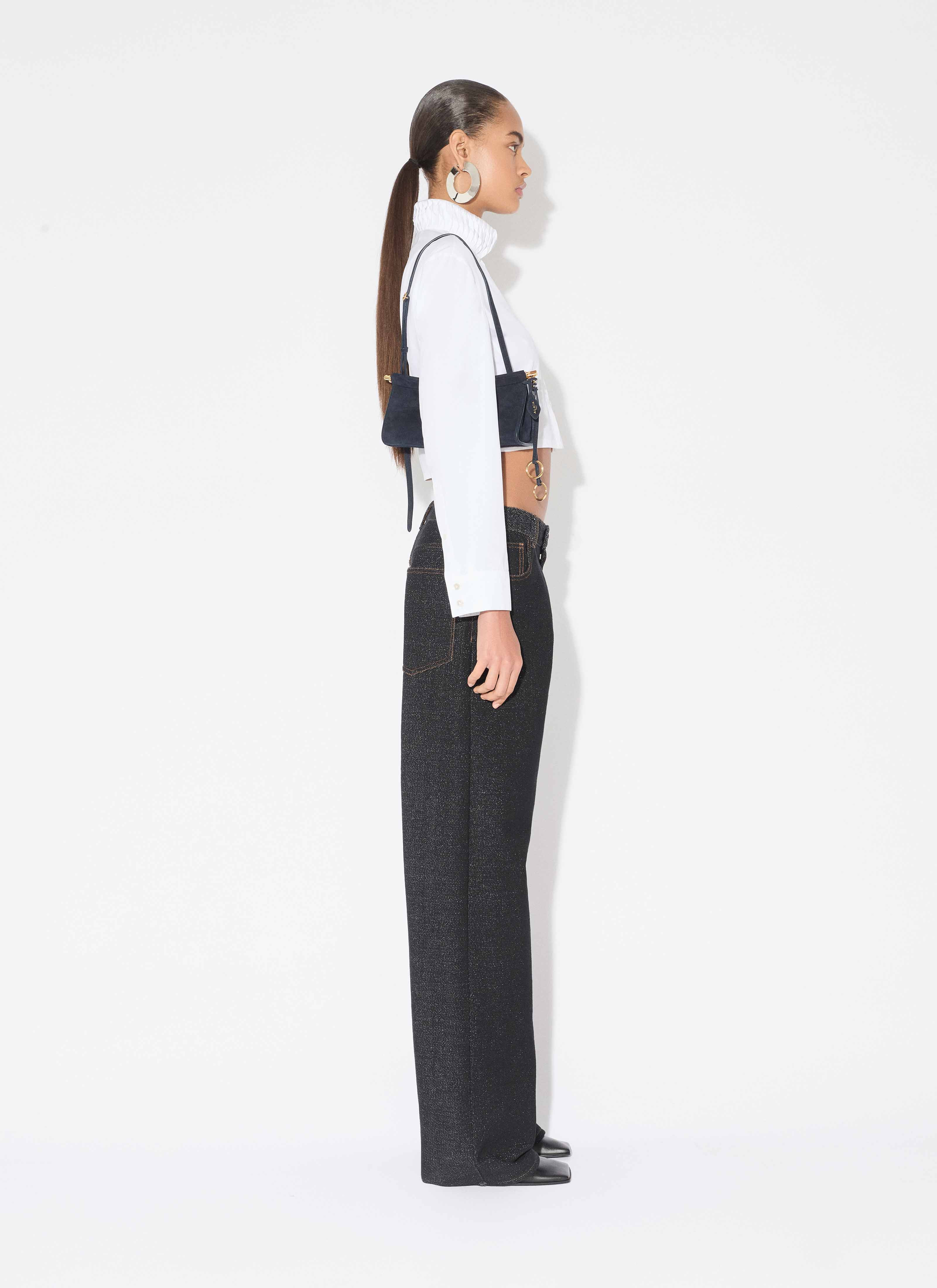 COTTON POPLIN CROPPED BLOUSE - 5