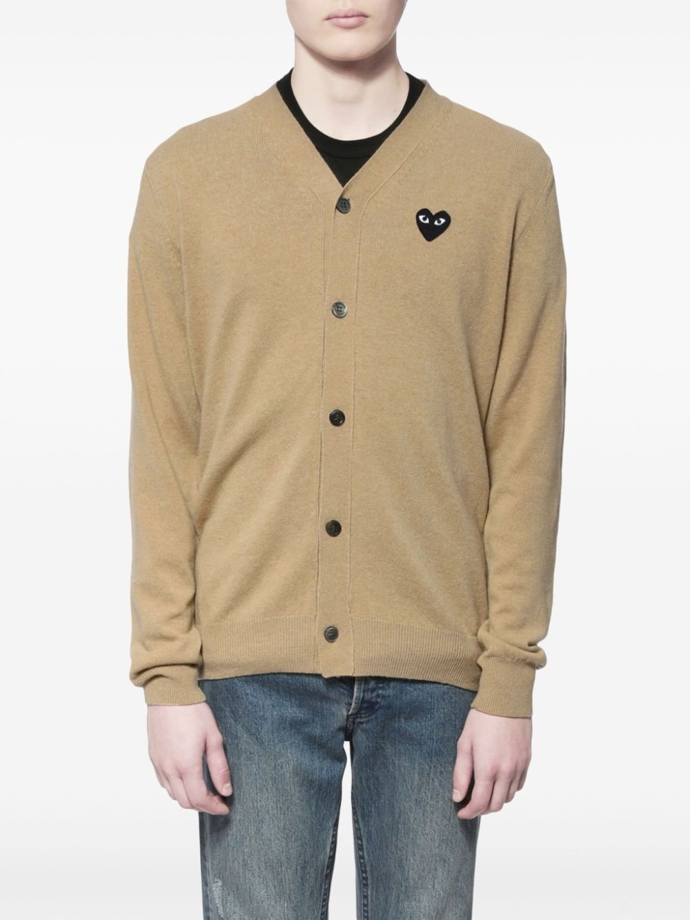 embroidered heart cardigan - 2