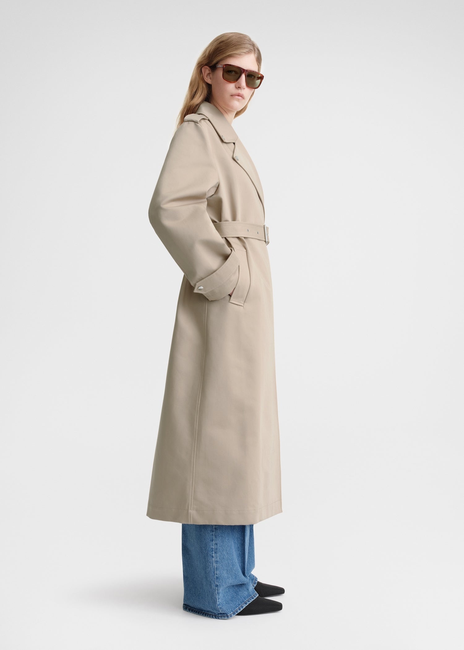 Cotton biker trench fawn - 3