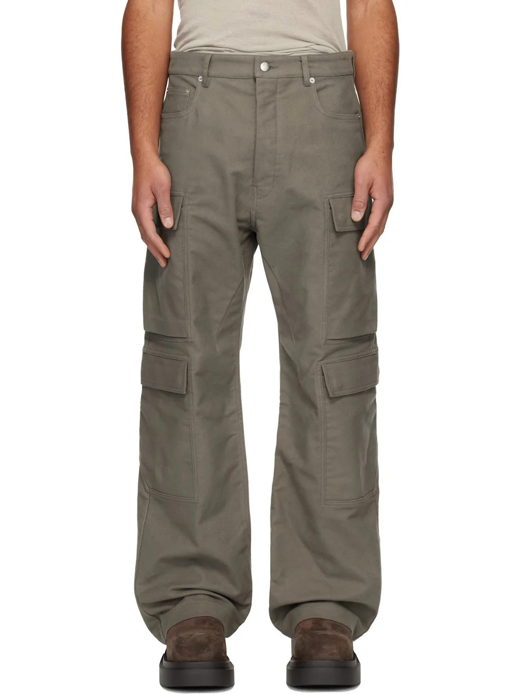 Gray Concordians Double Cargo Pants - 1