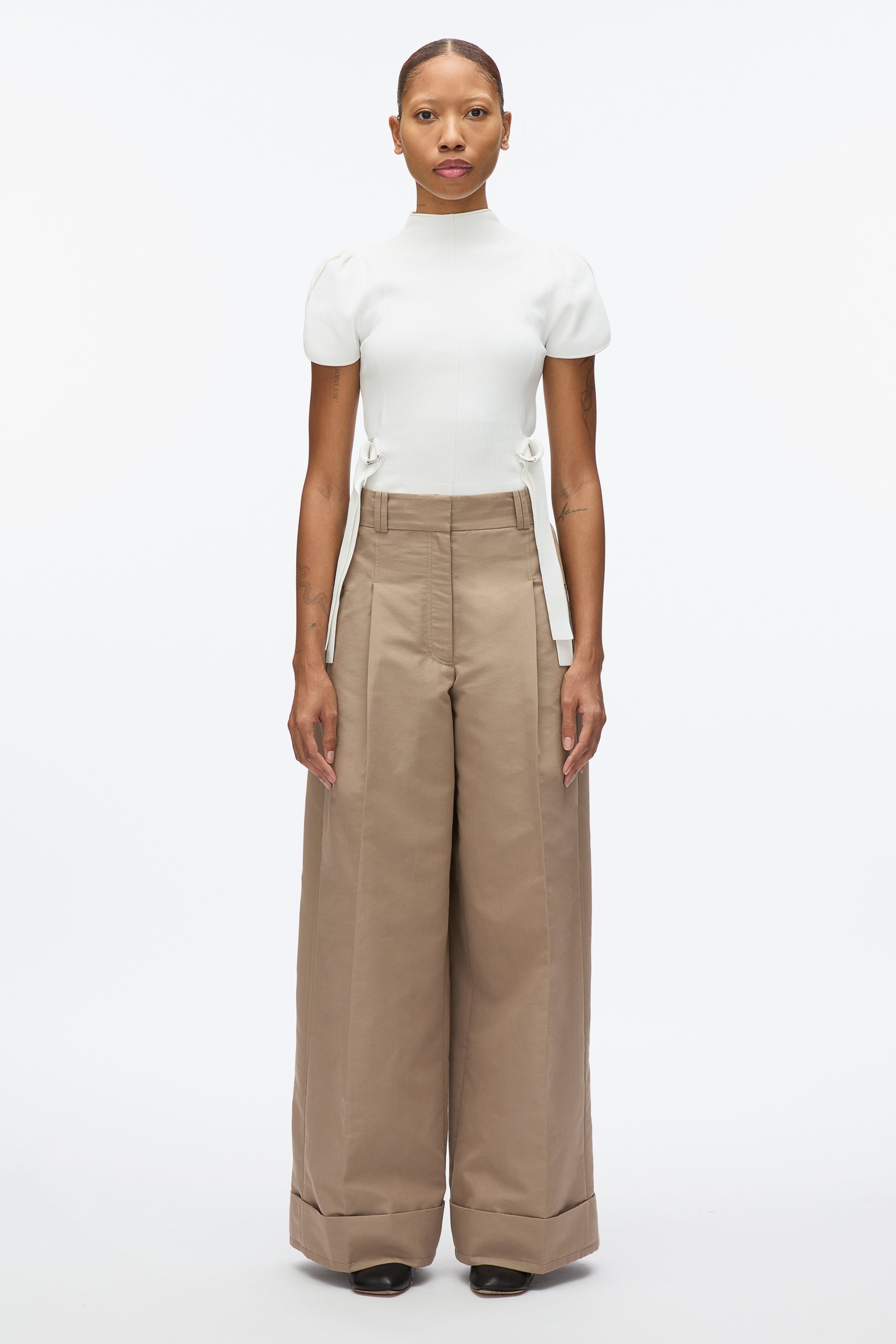Pleated Wide Leg Trouser - 2