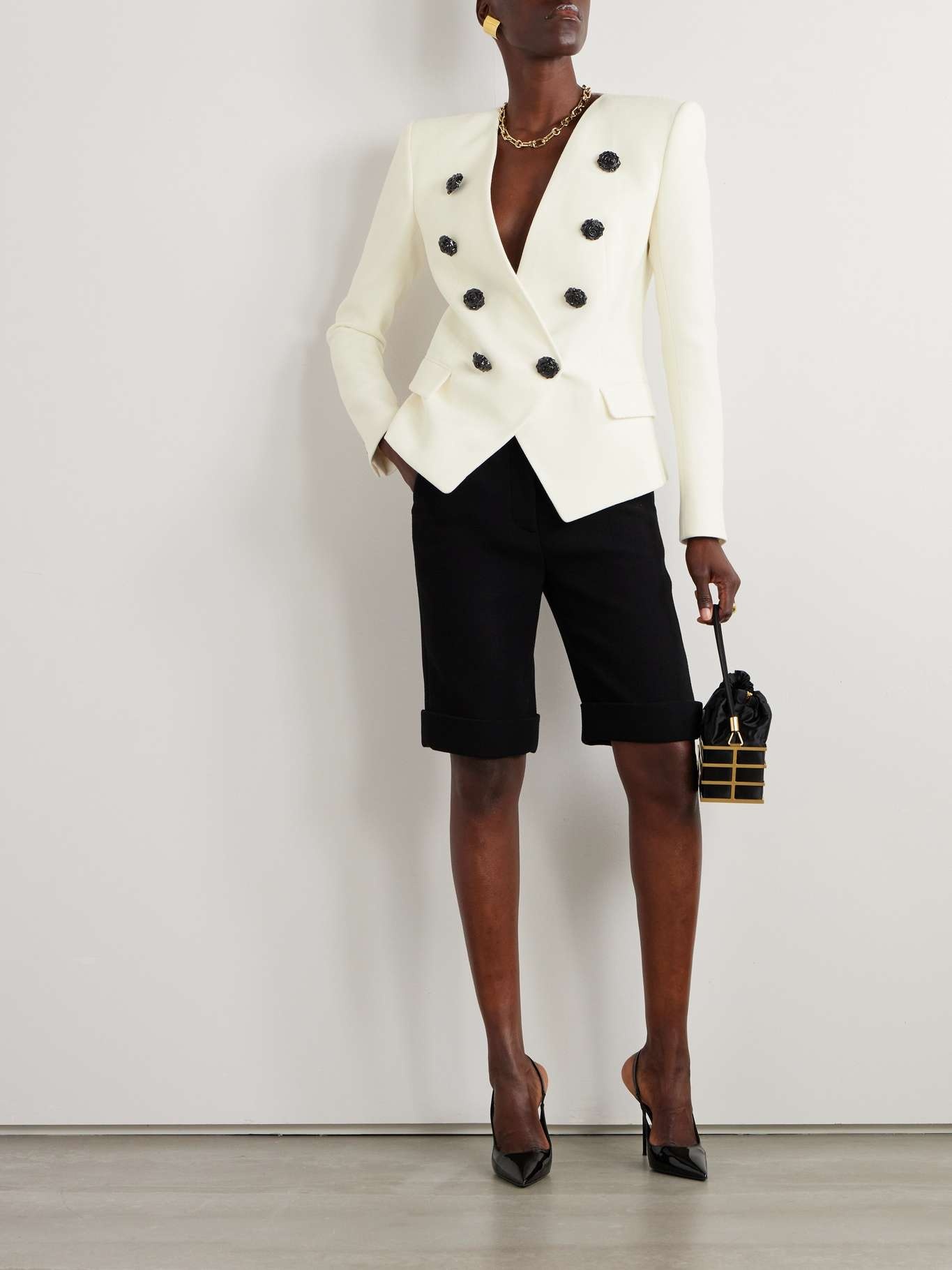 Embellished wool blazer - 2