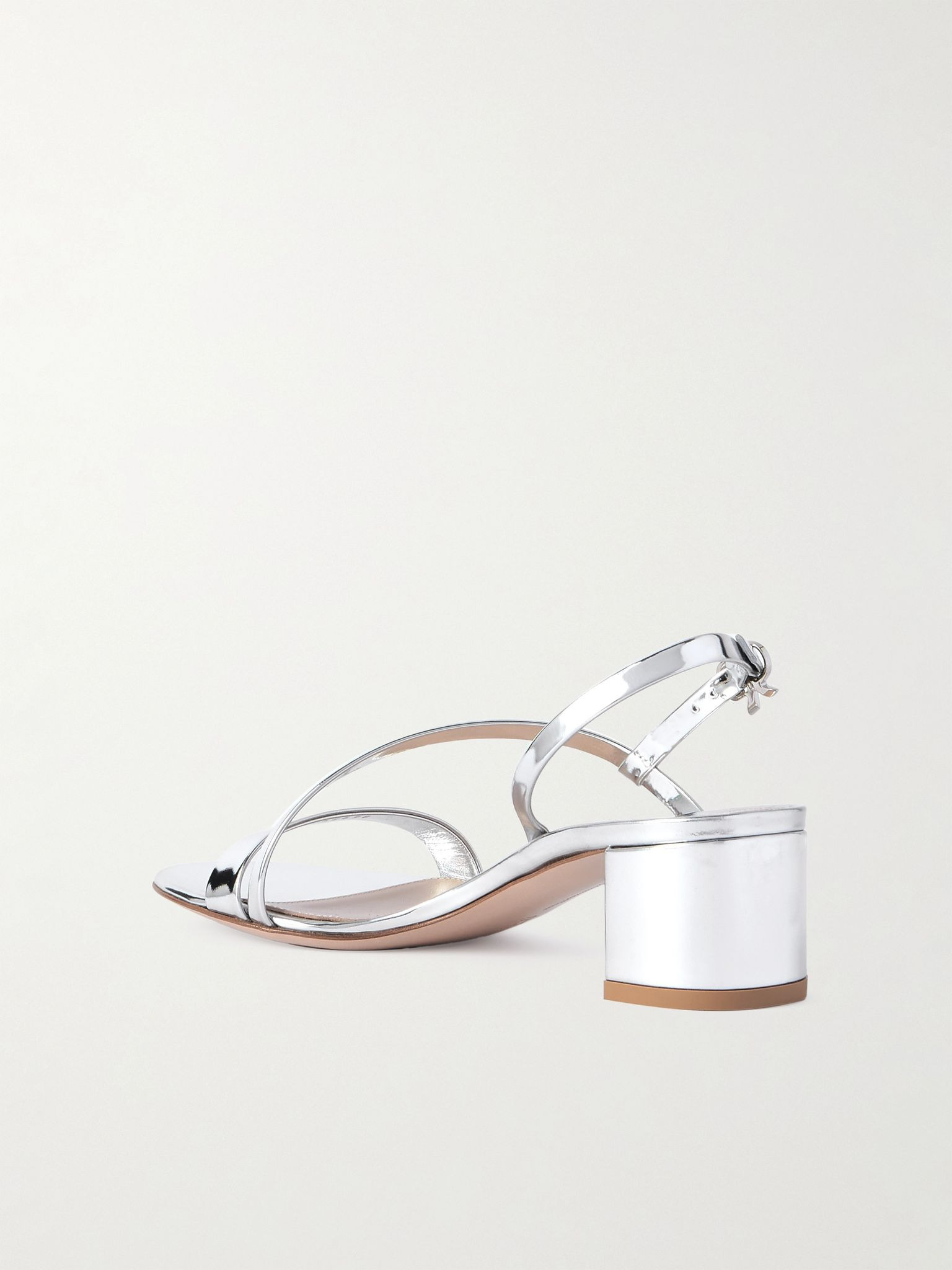 Betsey 45 metallic leather sandals Silver - 3