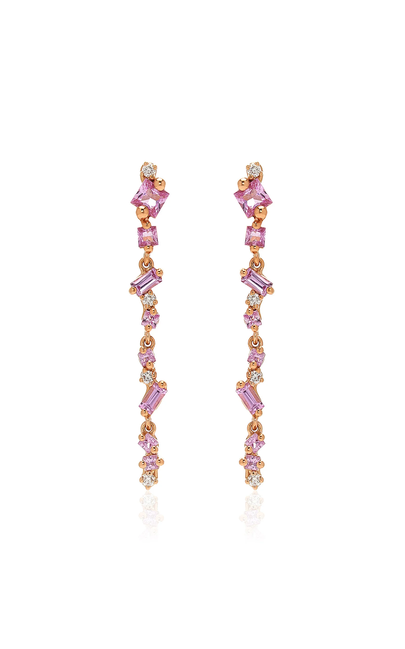 La Fantaisie 18K Rose Gold Diamond and Sapphire Earrings - 1