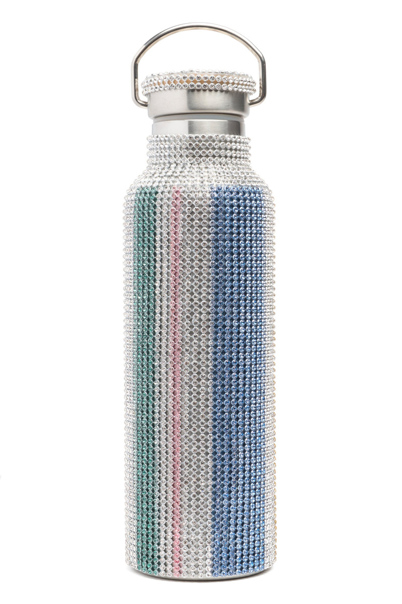 Collina Strada MULTI STRIPE RHINESTONE WATER BOTTLE outlook
