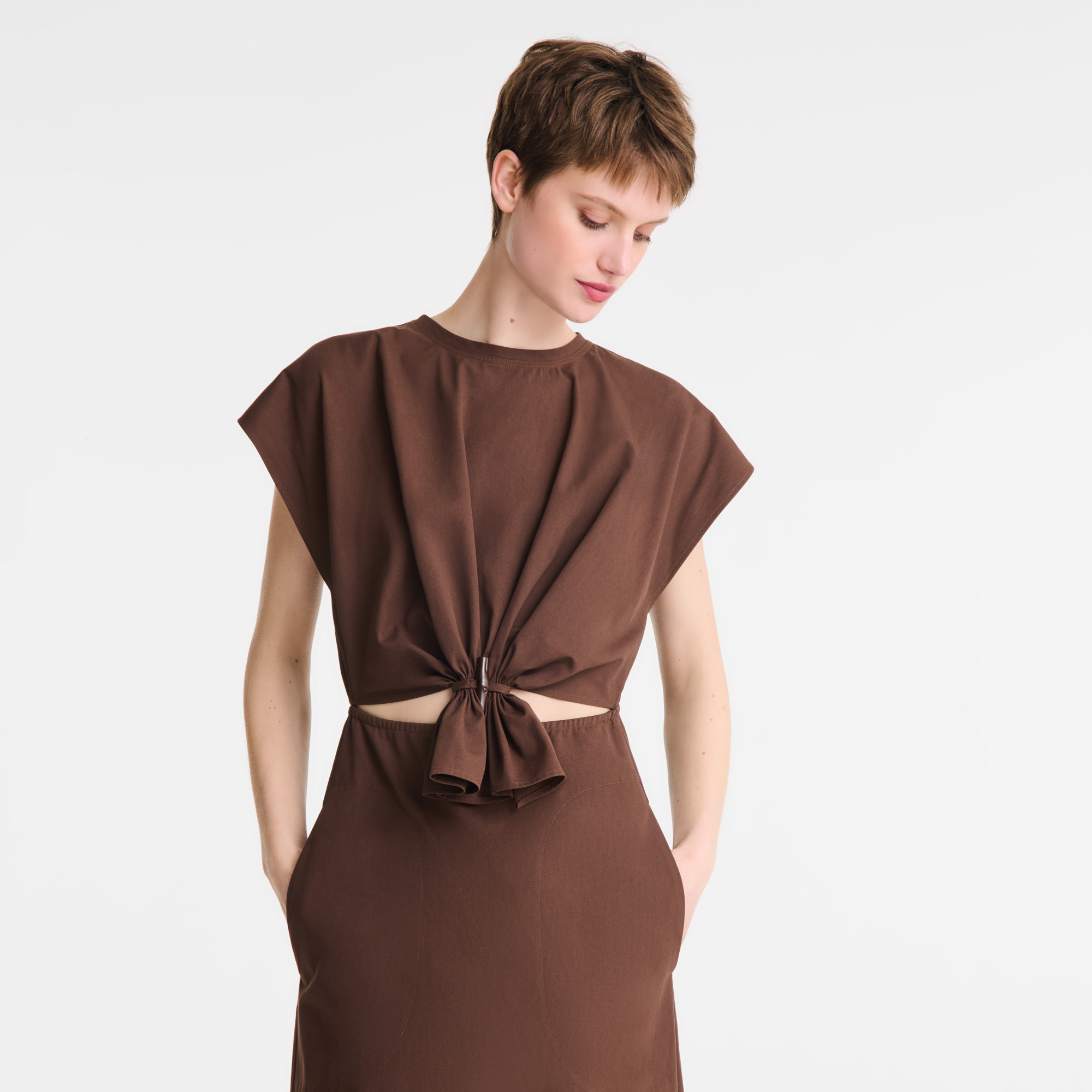 Dress Chocolate - Popelin - 4
