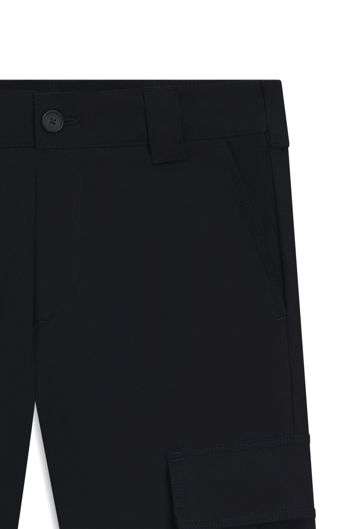 BECKHAM X BOSS CARGO TROUSERS IN MICRO-PATTERNED COTTON - 6