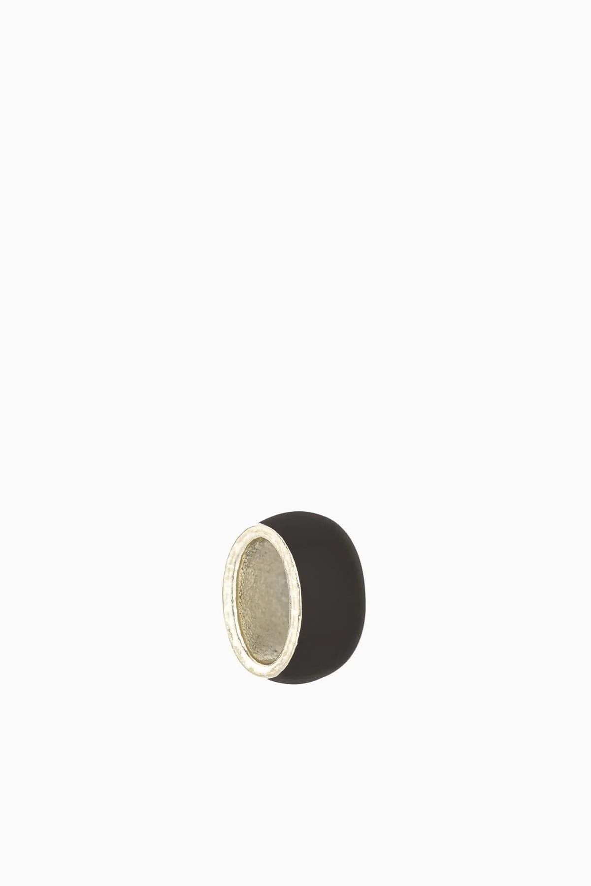 Wide Black Enamel Bead - 1