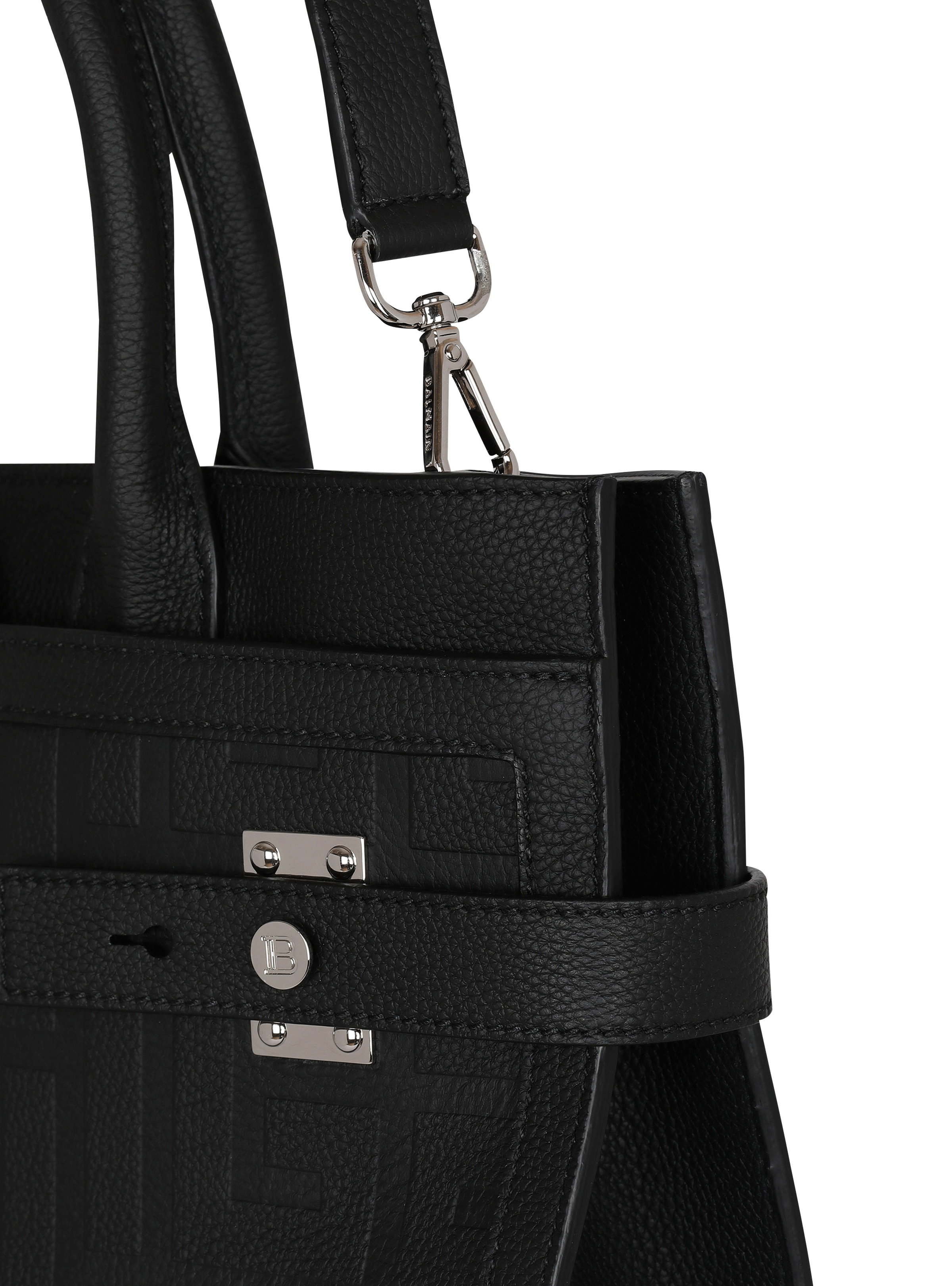B-Buzz 36 monogrammed canvas and leather tote bag - 6