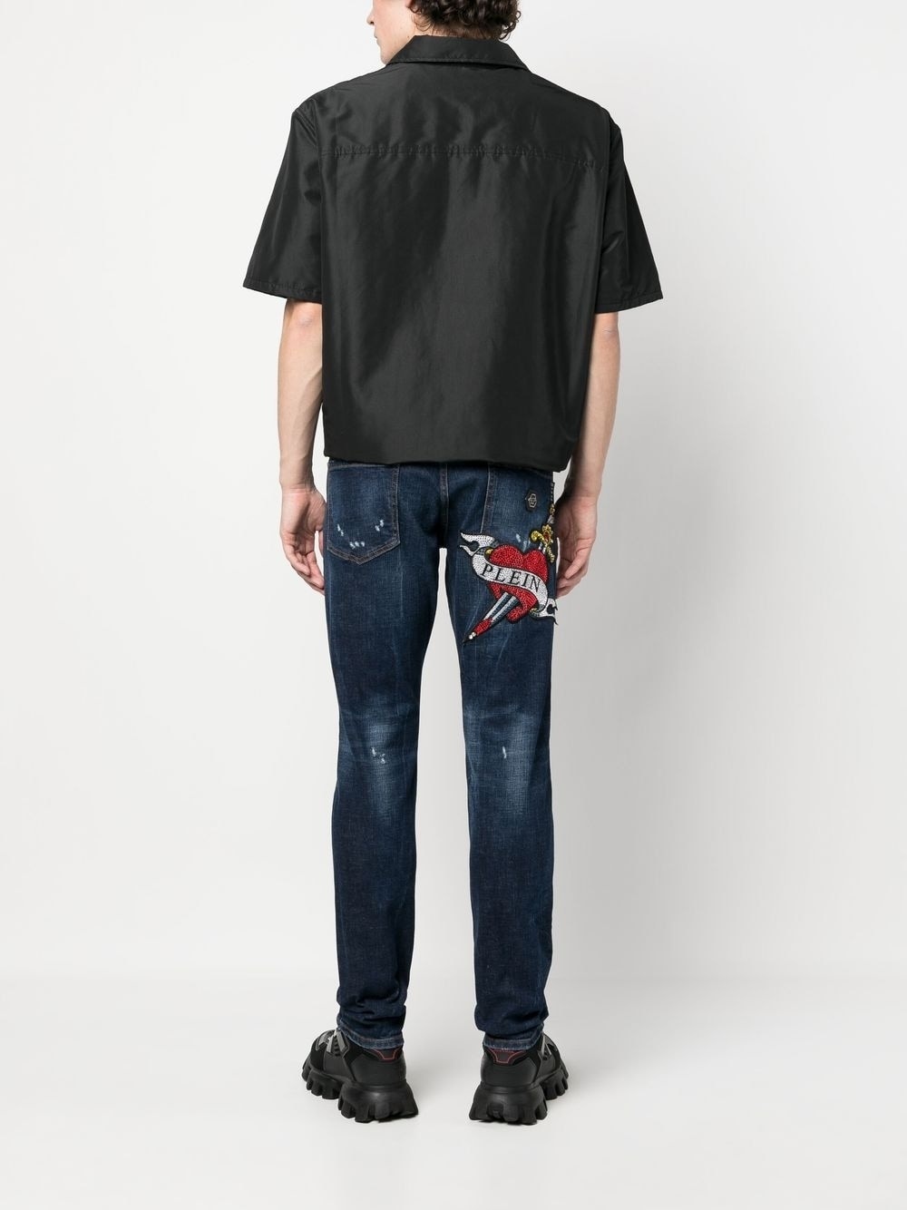 straight-leg ripped jeans - 2