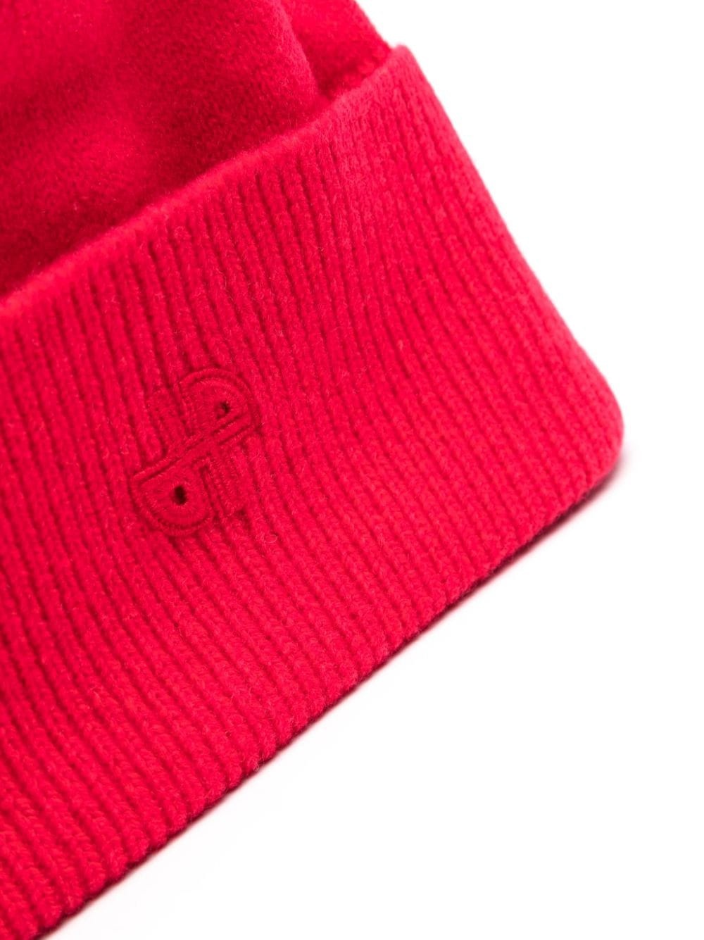 logo-patch cashmere beanie - 2