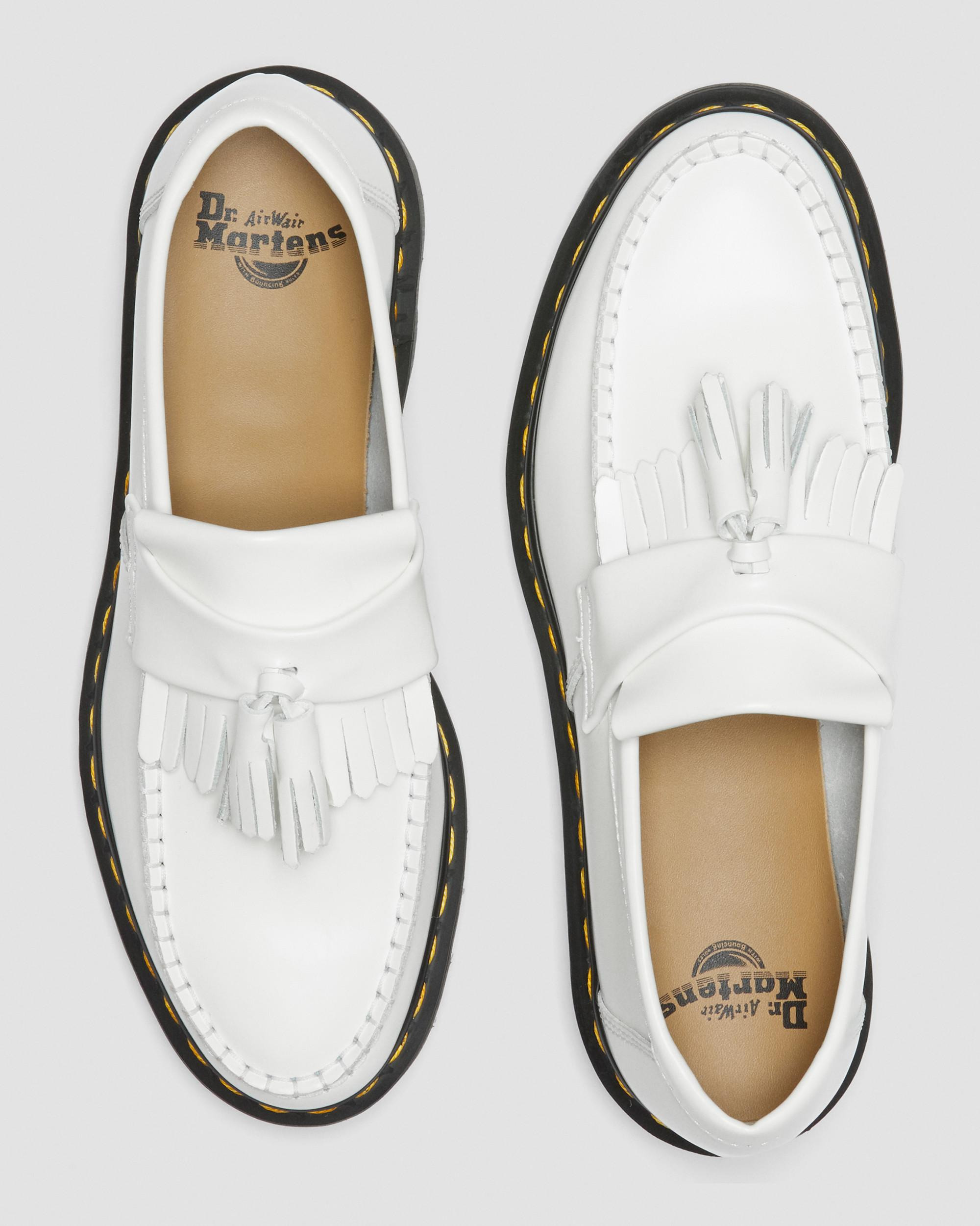 Adrian Yellow Stitch Leather Tassel Loafers - 2