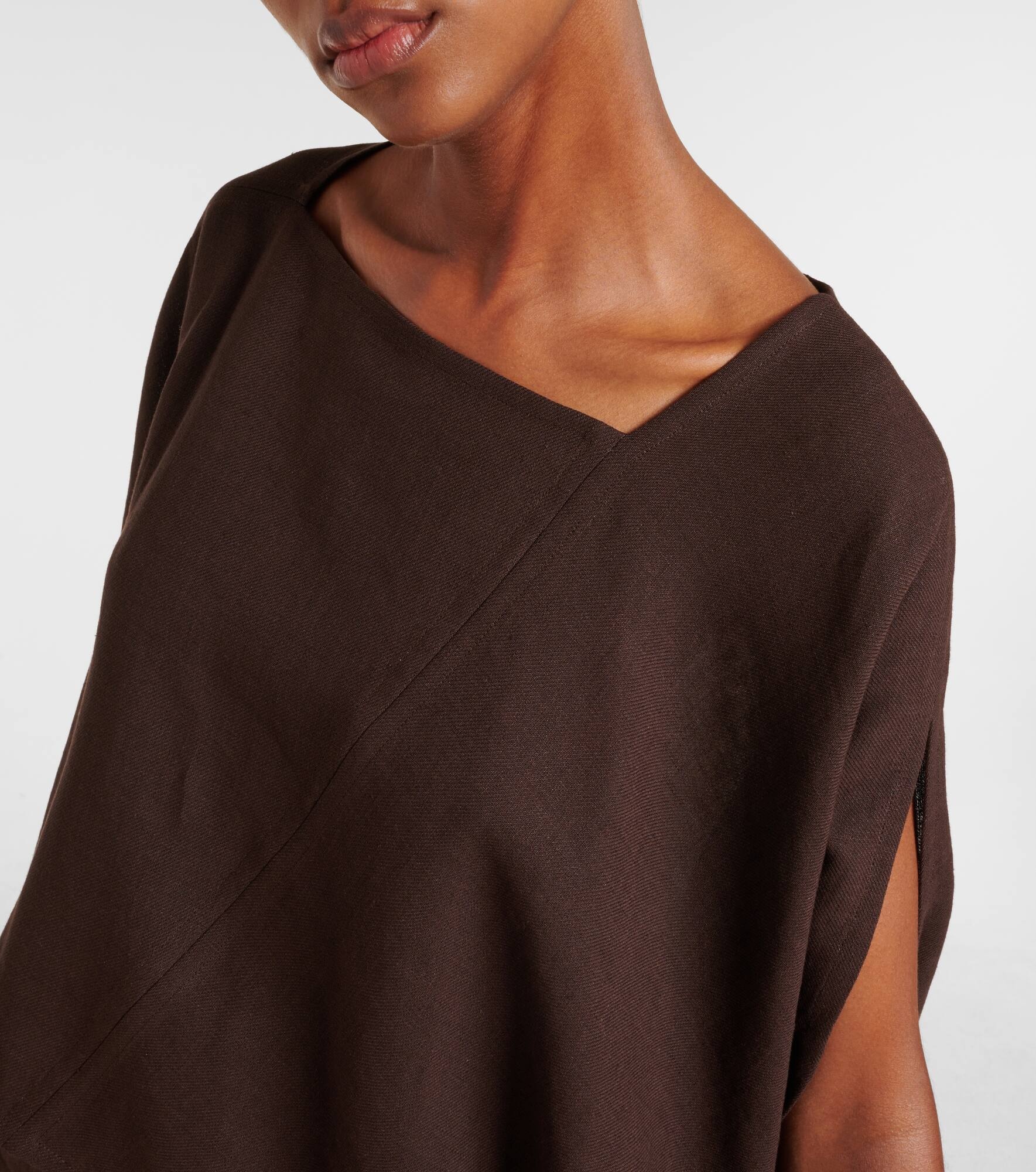 Gaia asymmetric linen top - 4