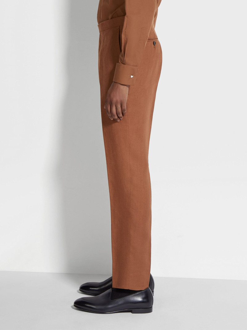 DARK FOLIAGE OASI LINO PANTS 4