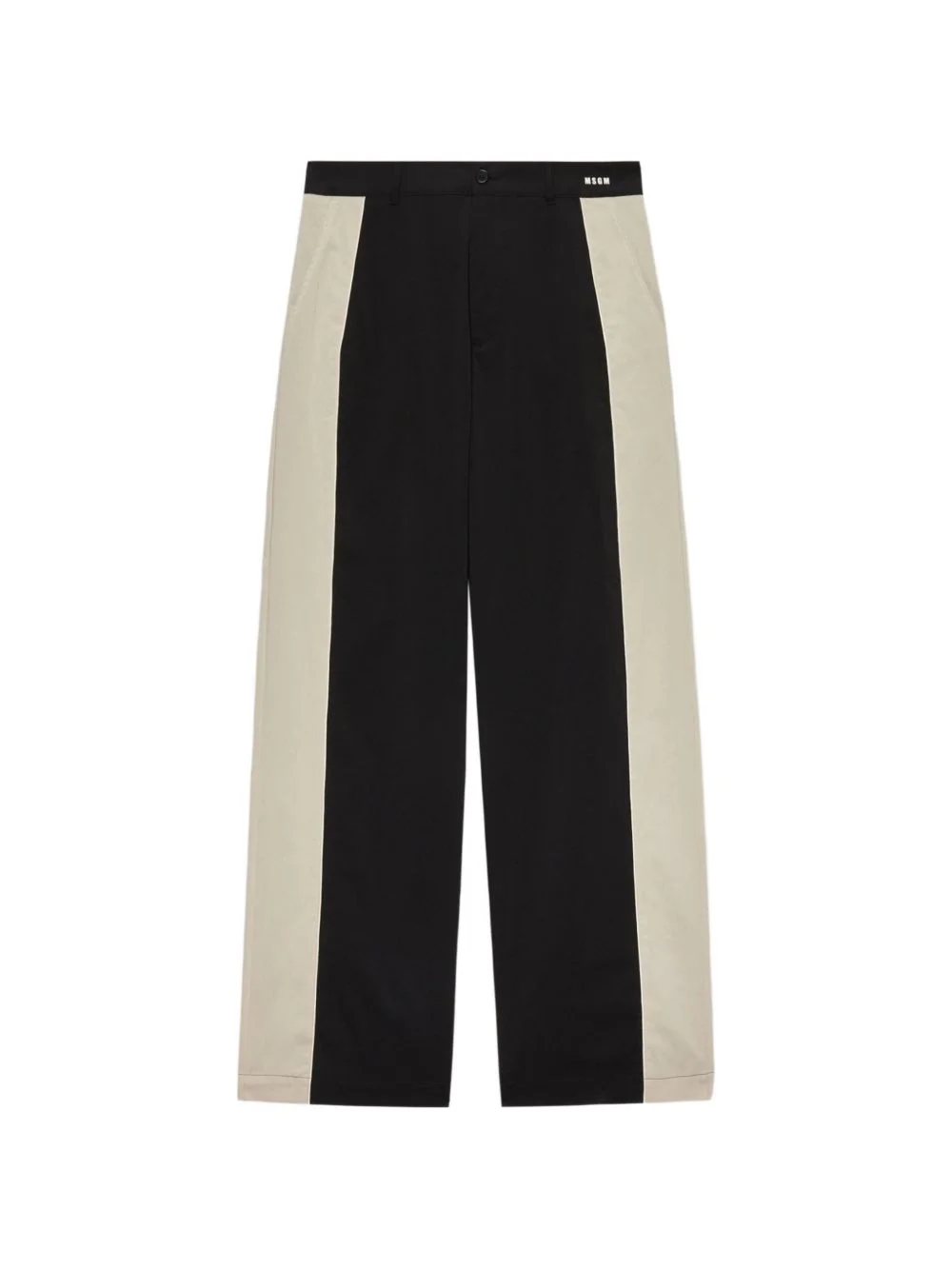 panelled straight-leg trousers - 1