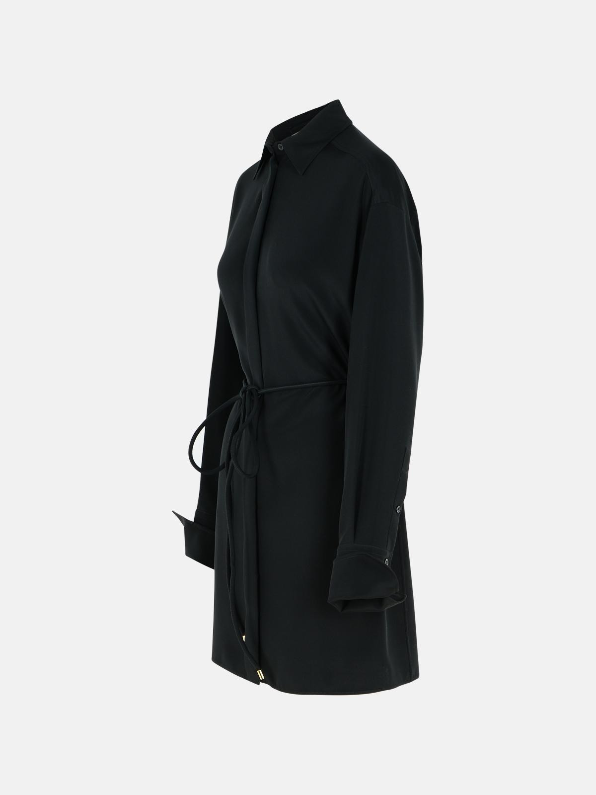 'EOLIE' BLACK SILK DRESS - 2