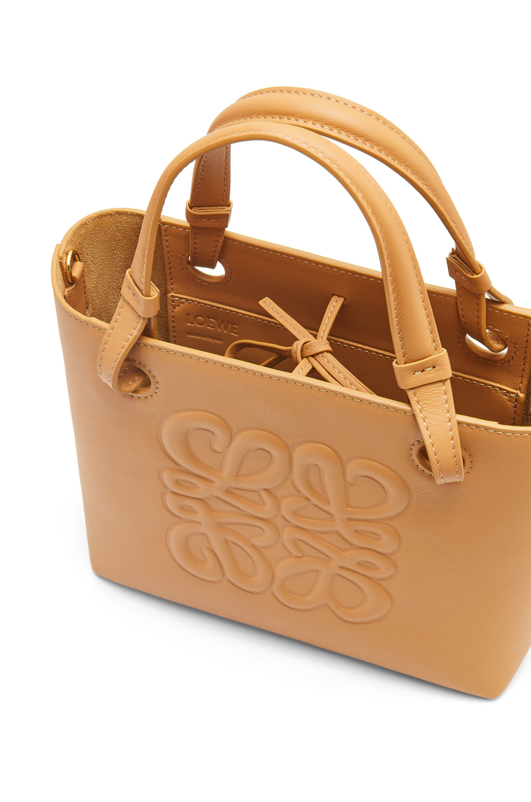 Mini Inflated Anagram Tote in classic calfskin - 6