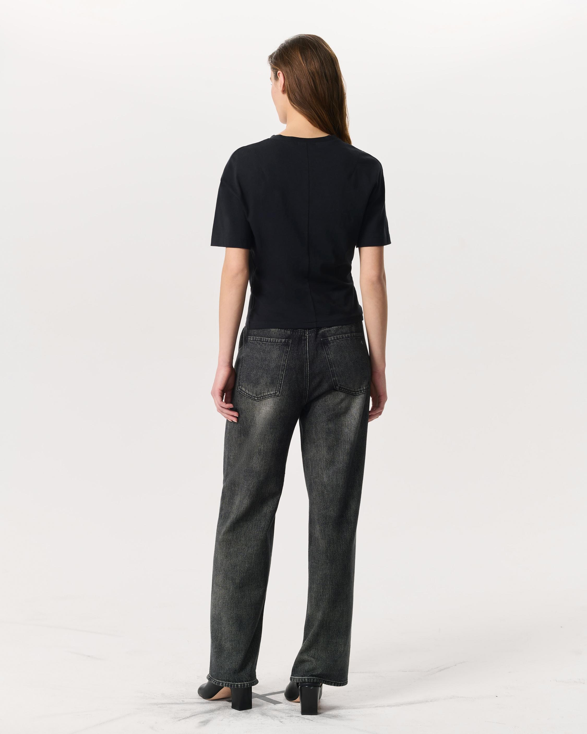 Mica Twist-Detail Draped Cotton T-Shirt - 5