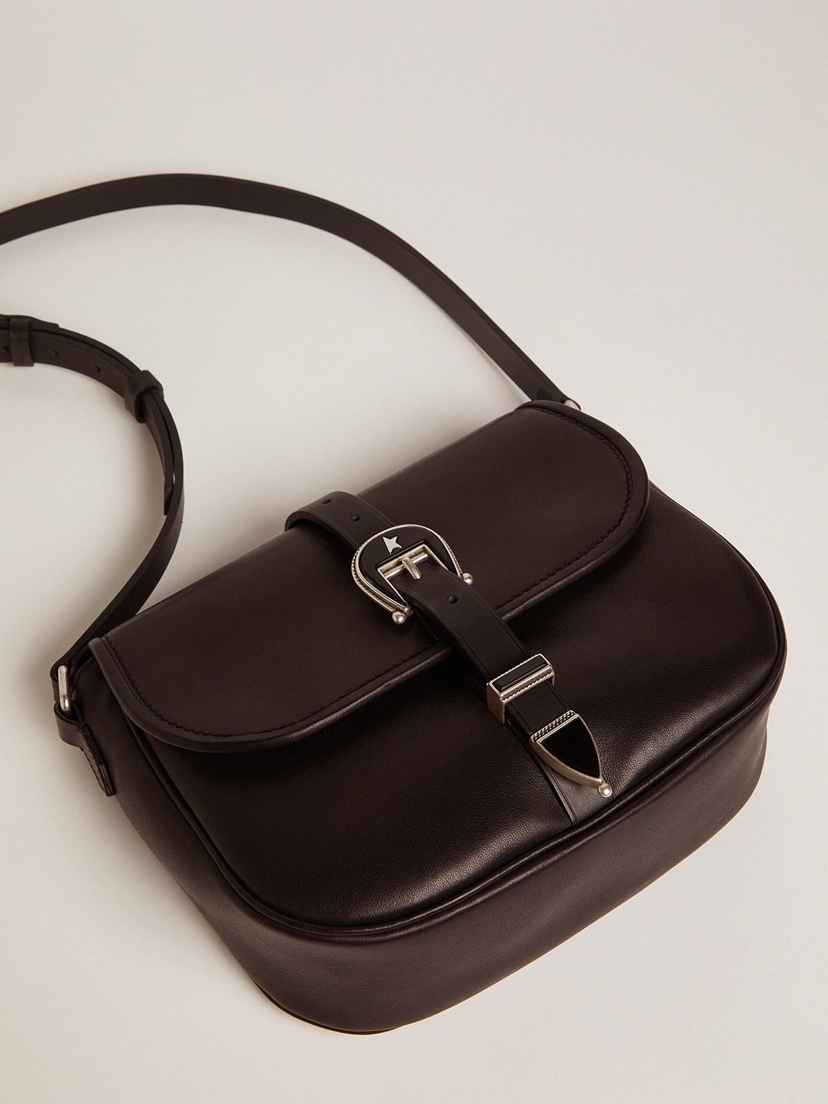 Medium black leather Rodeo Bag - 5