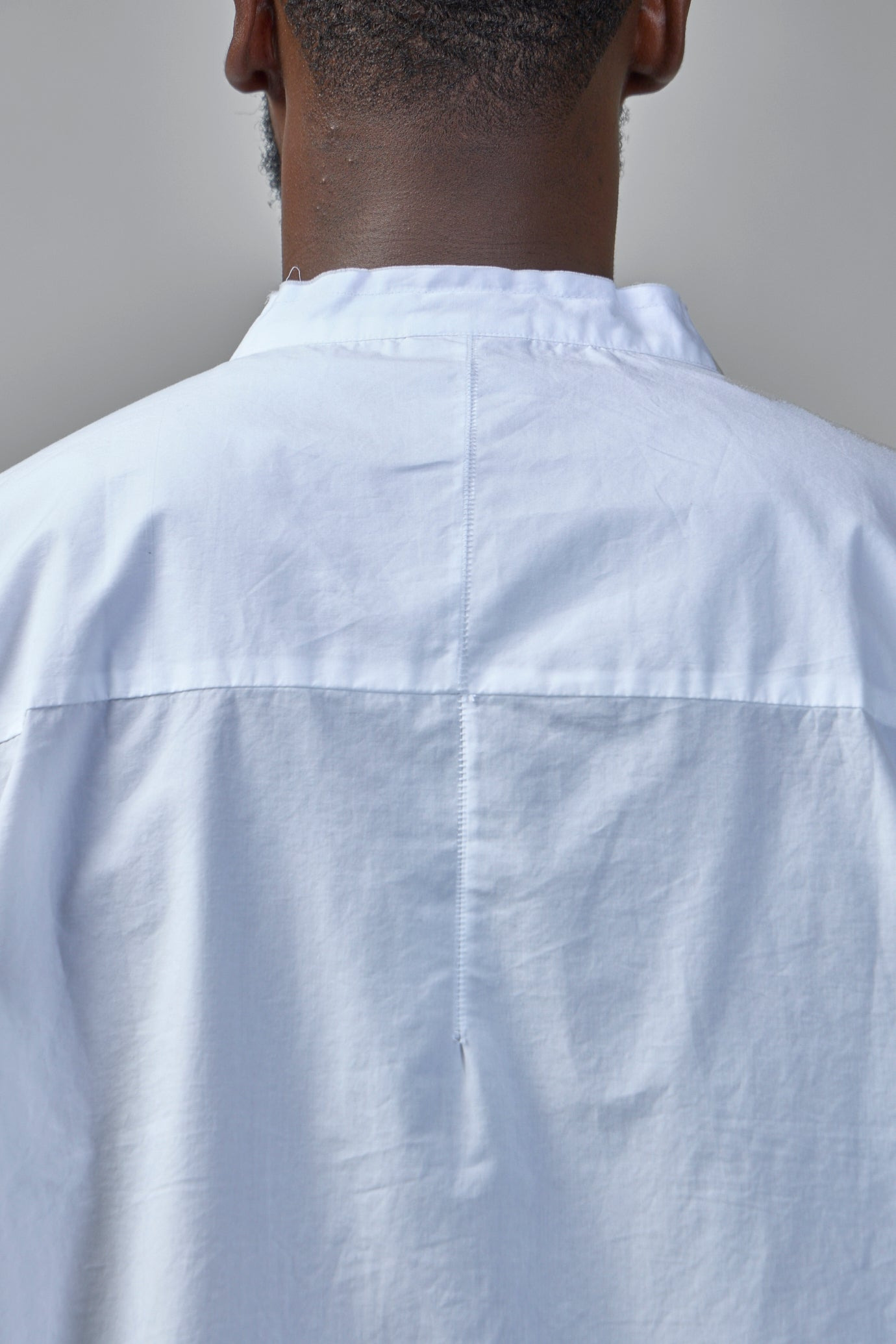 Long Cotton Shirt Stand Up Collar - 5