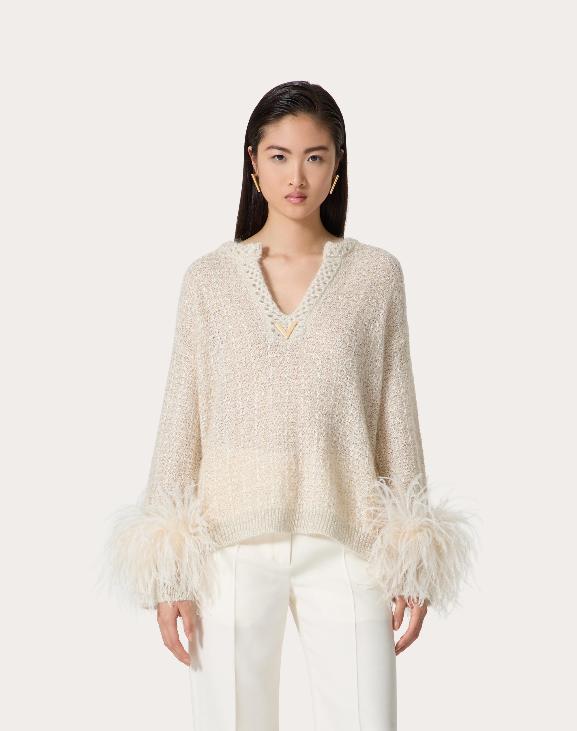 SWEATER IN LUREX MOHAIR AND SEQUIN THREAD - 3