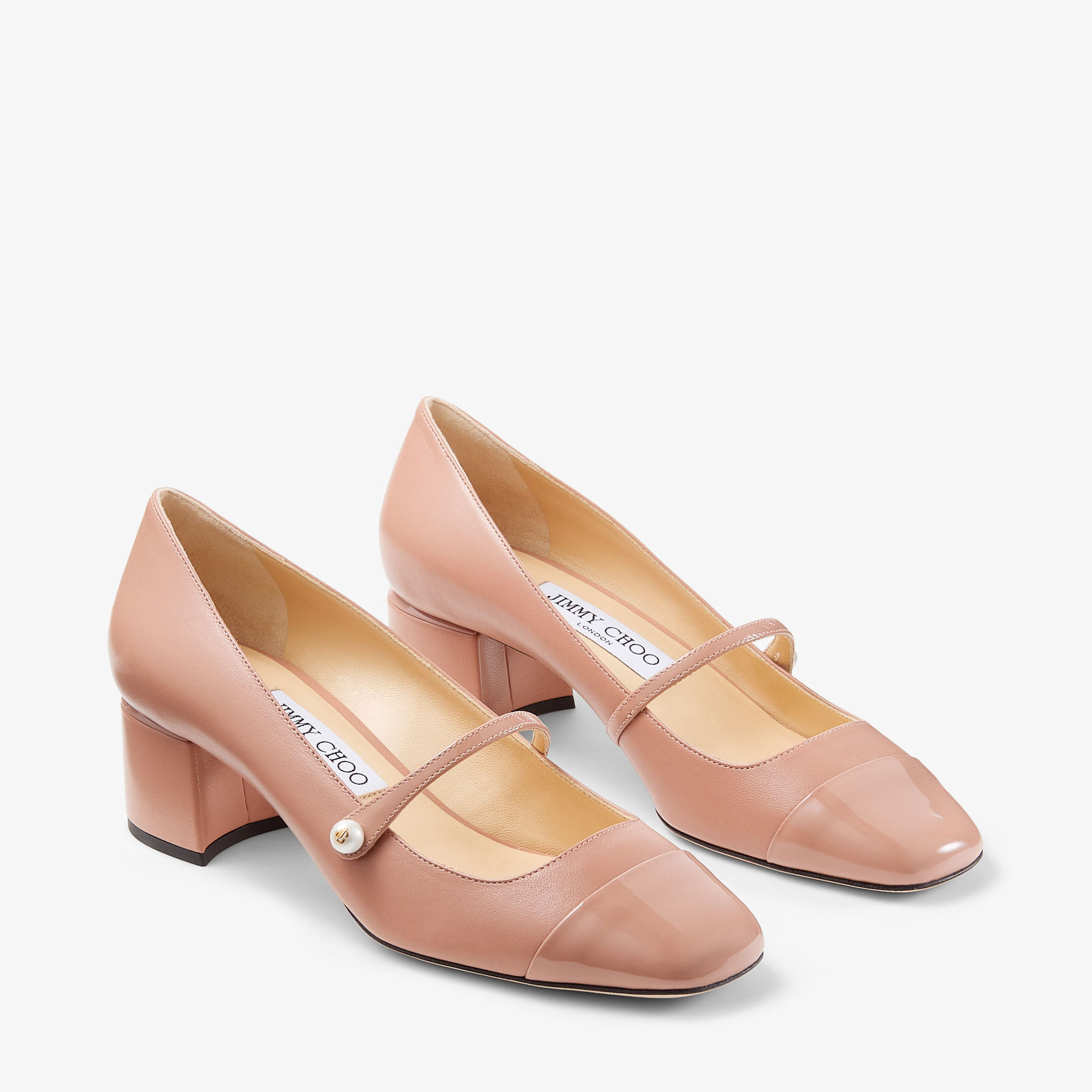 Elisa 45
Ballet Pink Nappa and Patent Leather Pumps - 2