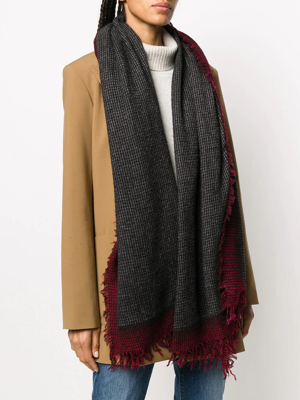 woven knitted scarf - 2