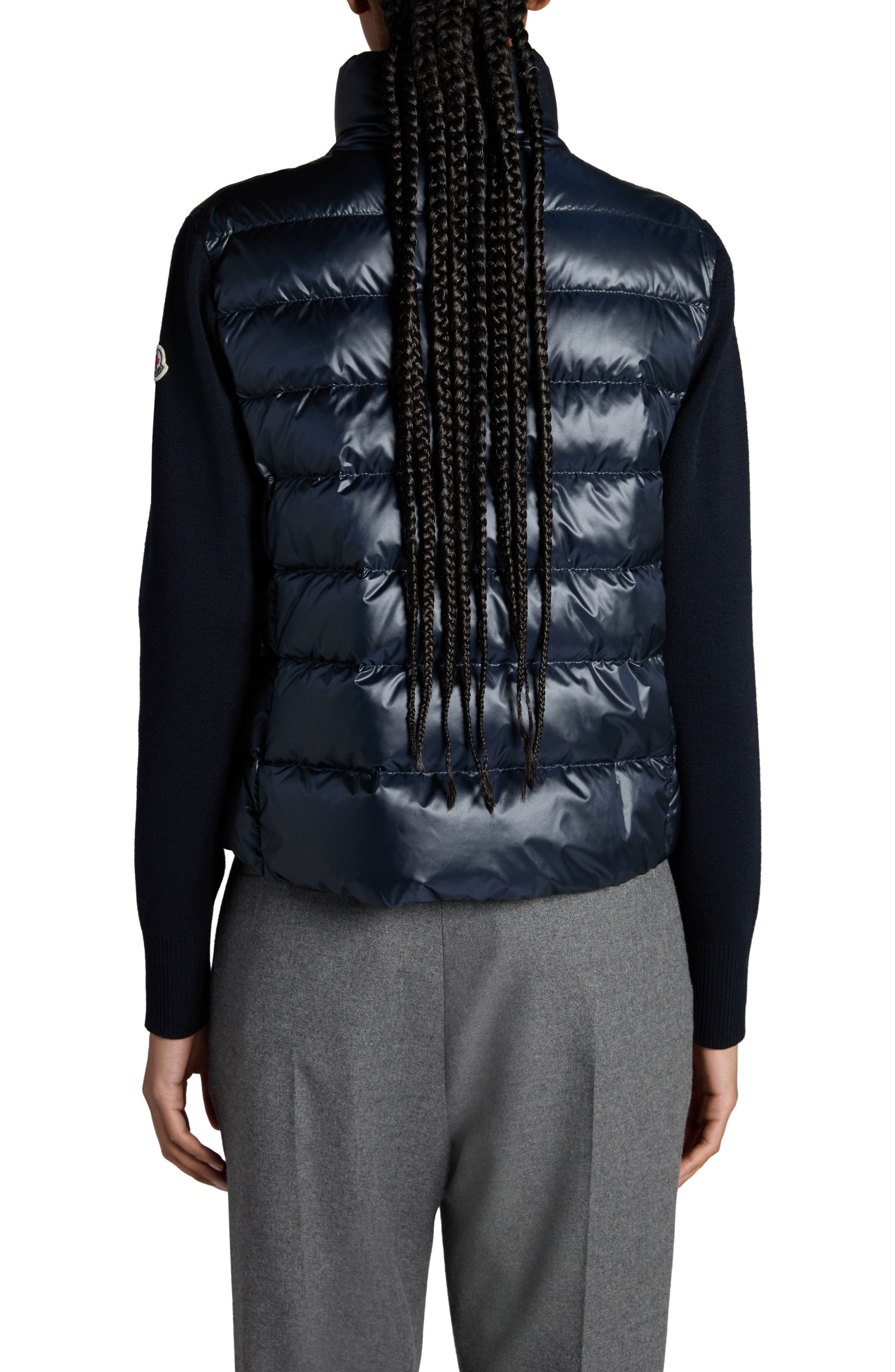 Quilted Down & Wool Knit Cardigan - 3
