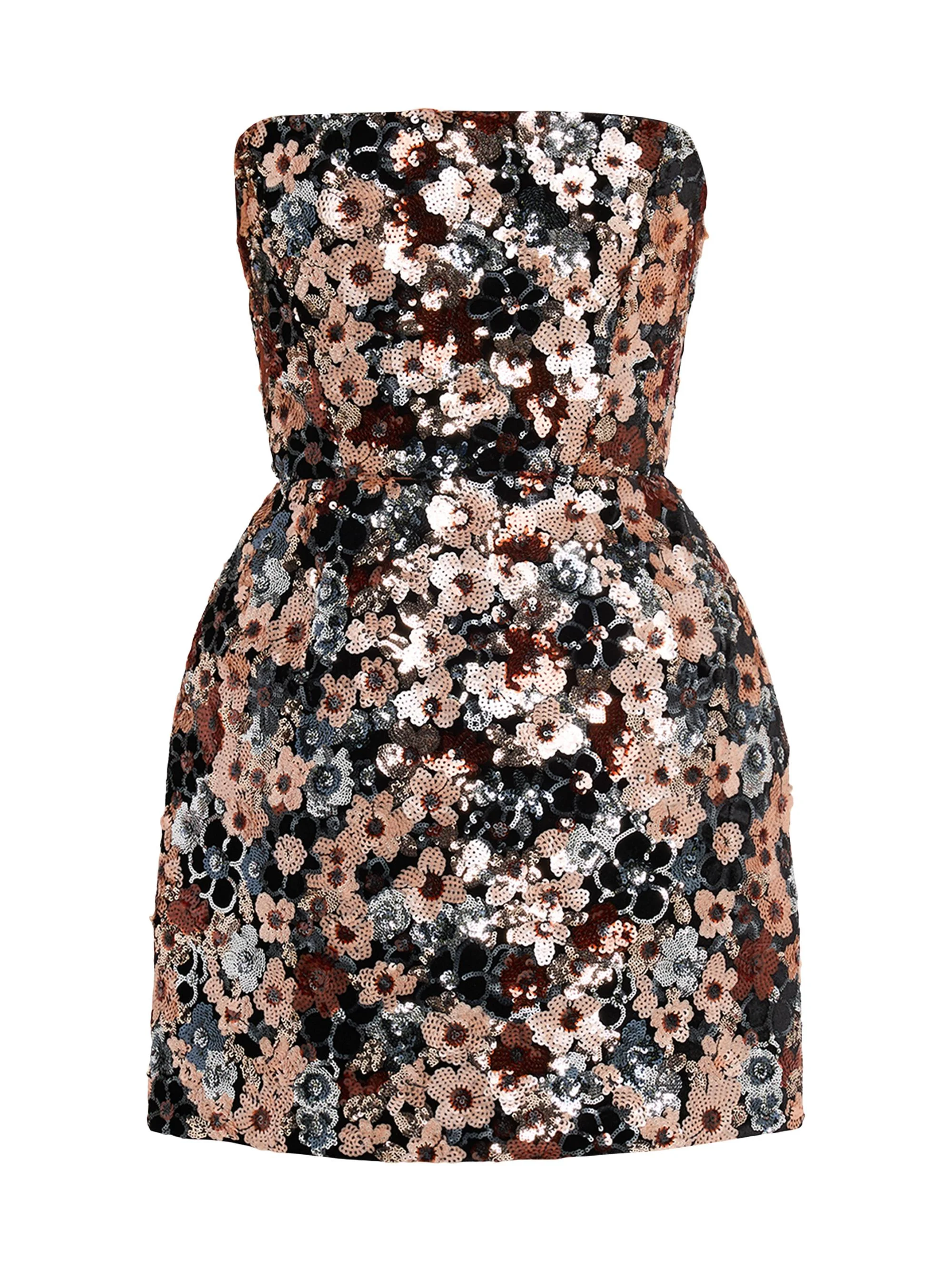 Women's Maraya Strapless Floral Sequin Minidress - Multi - 1
