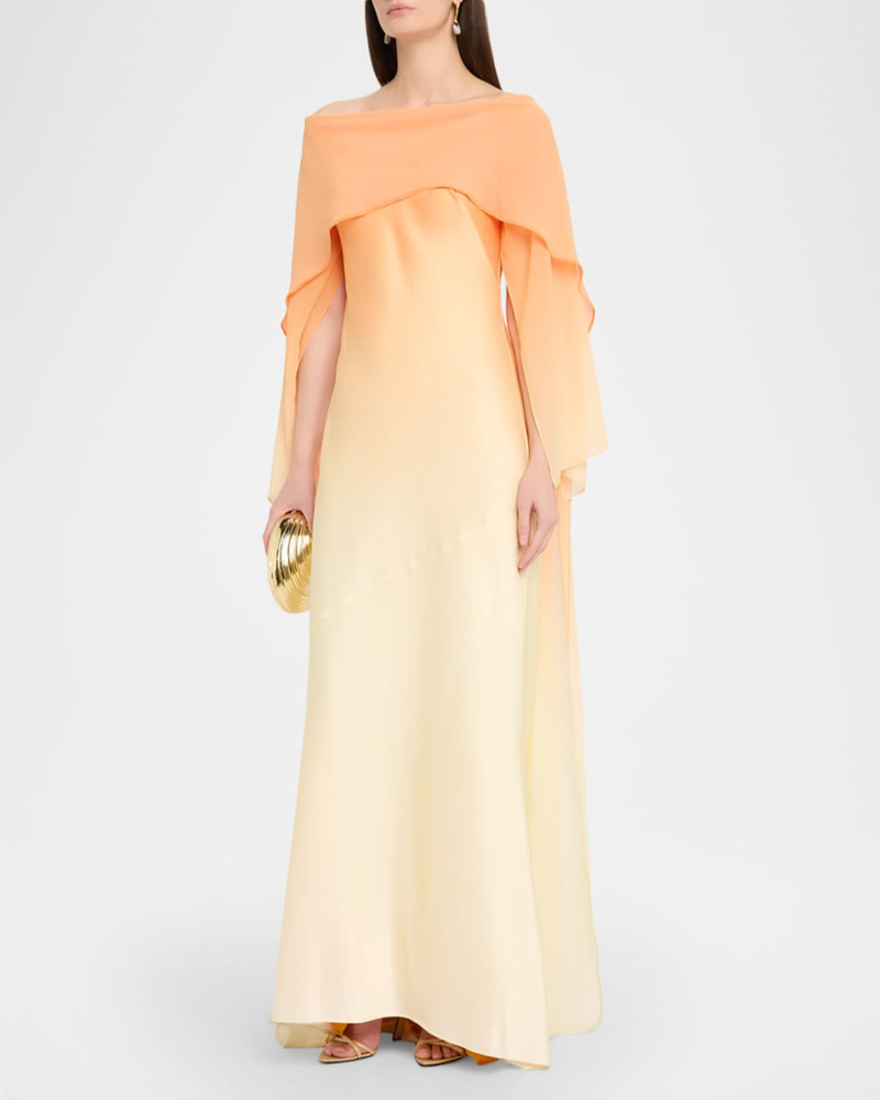 SIGNIFICANT OTHER Devlyn Long-Sleeve Satin Gown outlook