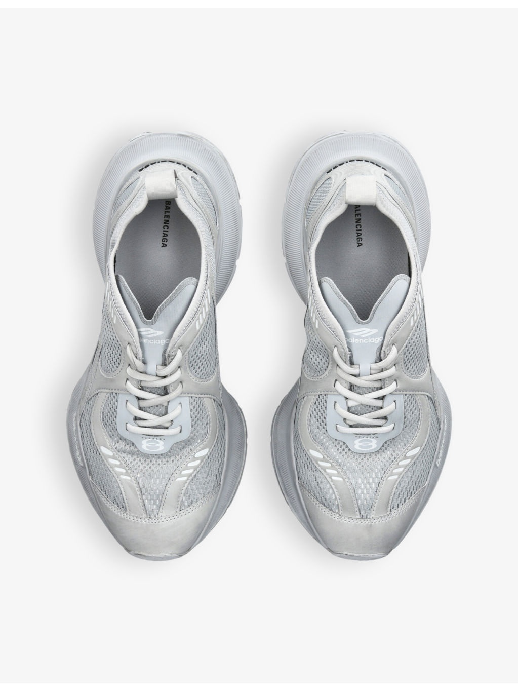 Circuit faux-leather and mesh low-top trainers - 2