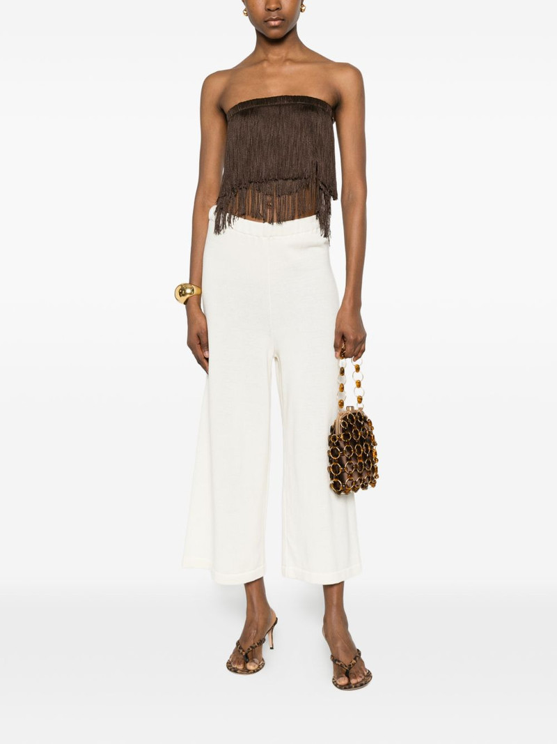 BLESS Dara fringe-detail cotton top outlook