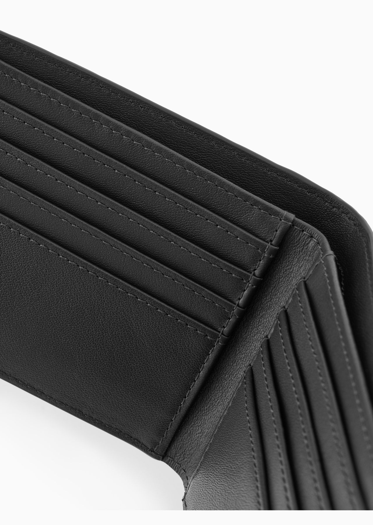 Leather bifold wallet with all-over embossed pattern - 4