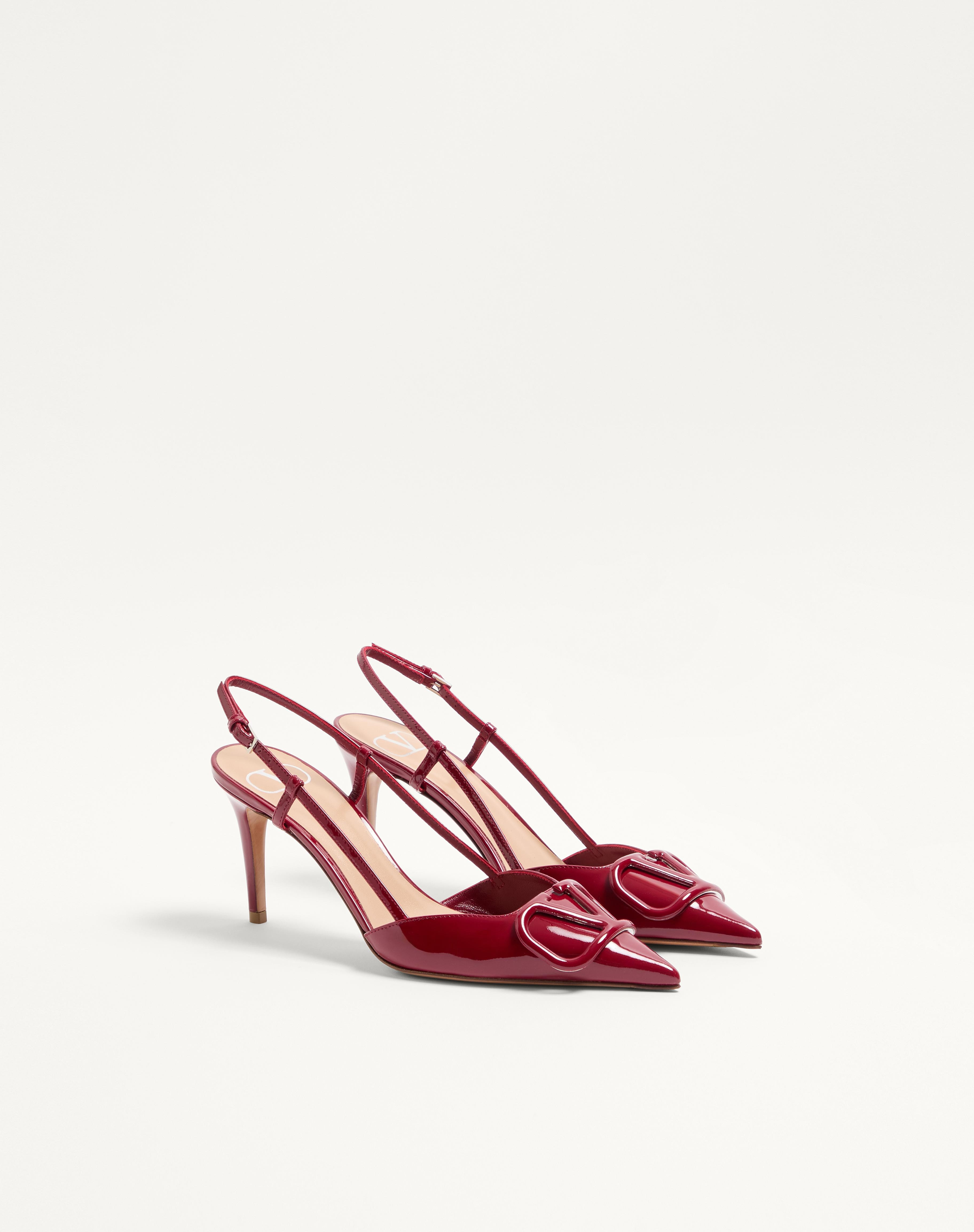 VLOGO SIGNATURE PATENT LEATHER SLINGBACK PUMP 80MM / 3.15 IN. - 2