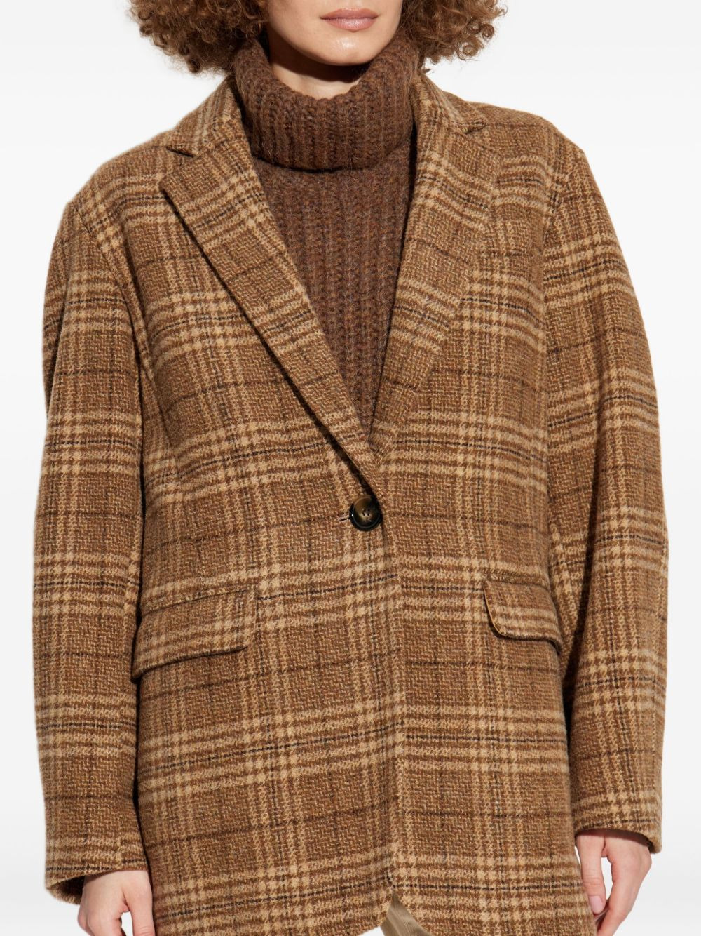 Limiza checkered wool coat - 3
