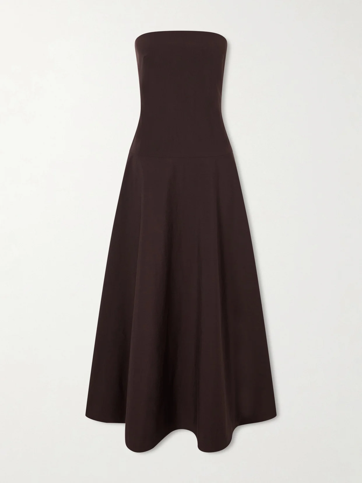 Strapless Cotton-blend Midi Dress - 1