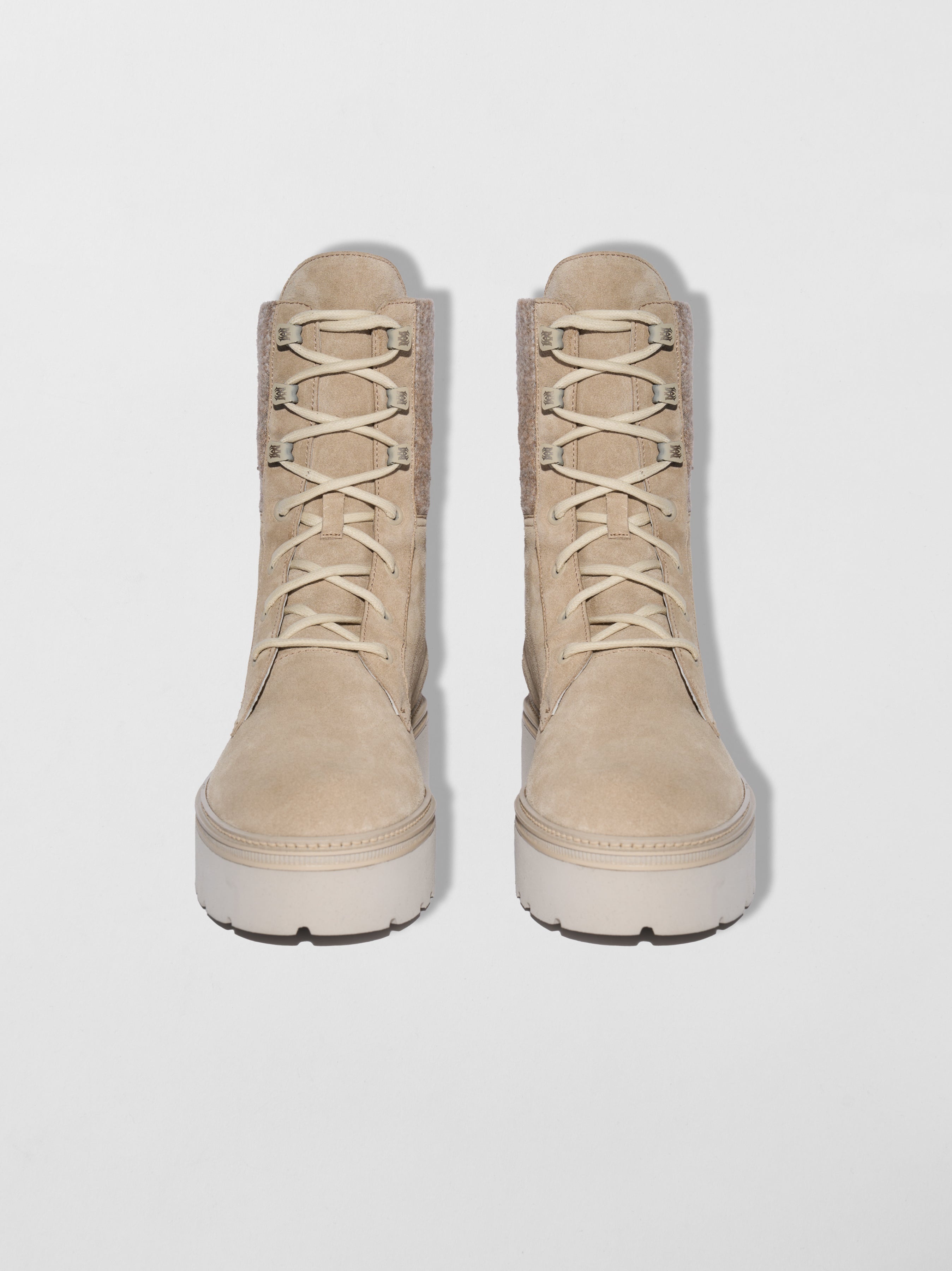 KNIT LOGO COLLAR COMBAT BOOT - 3