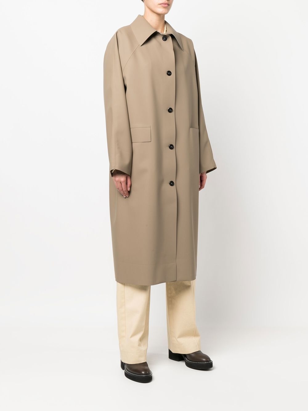 single-breasted button coat - 3