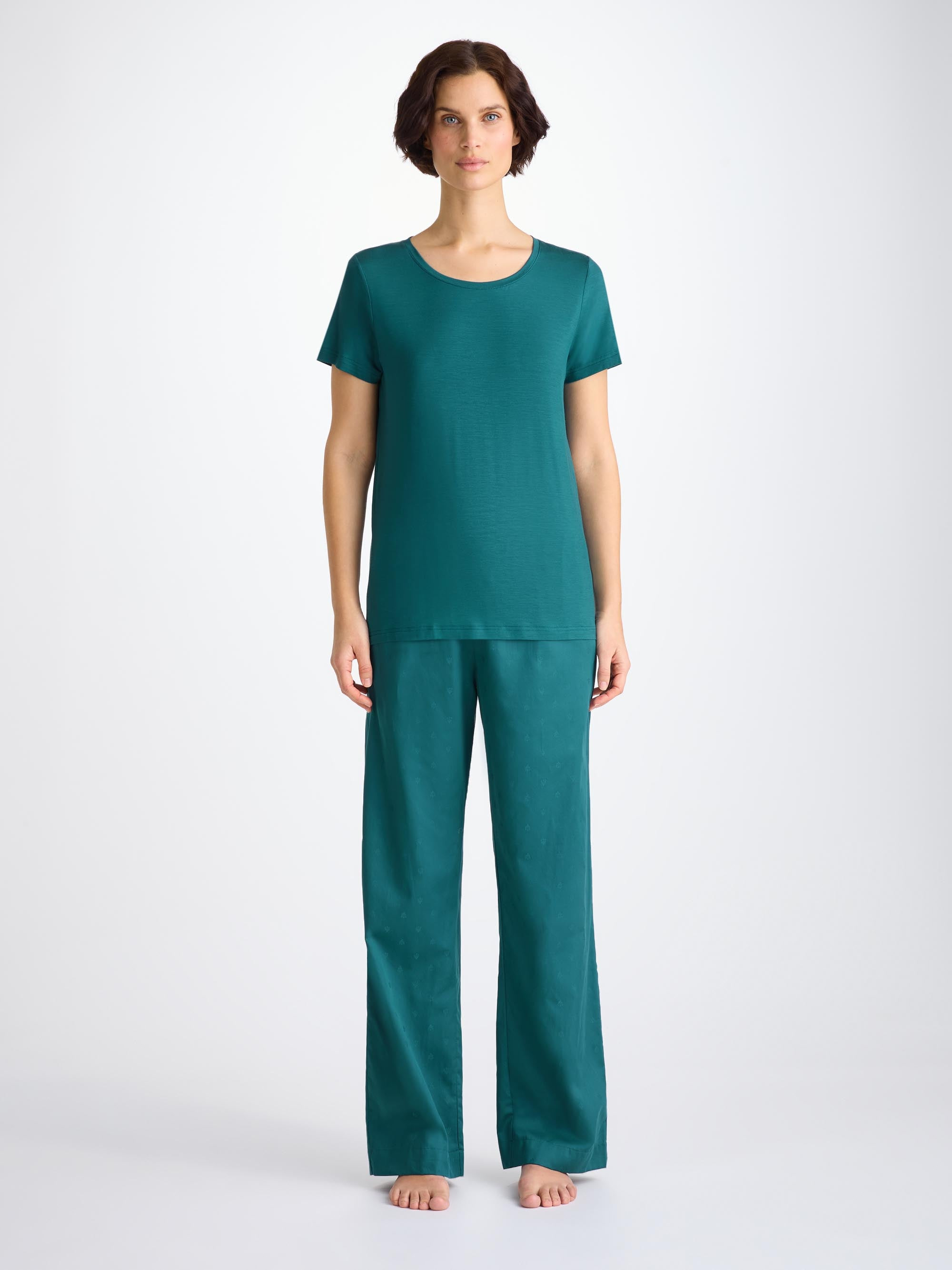 Women's T-Shirt Lara Micro Modal Stretch Jungle Green - 3