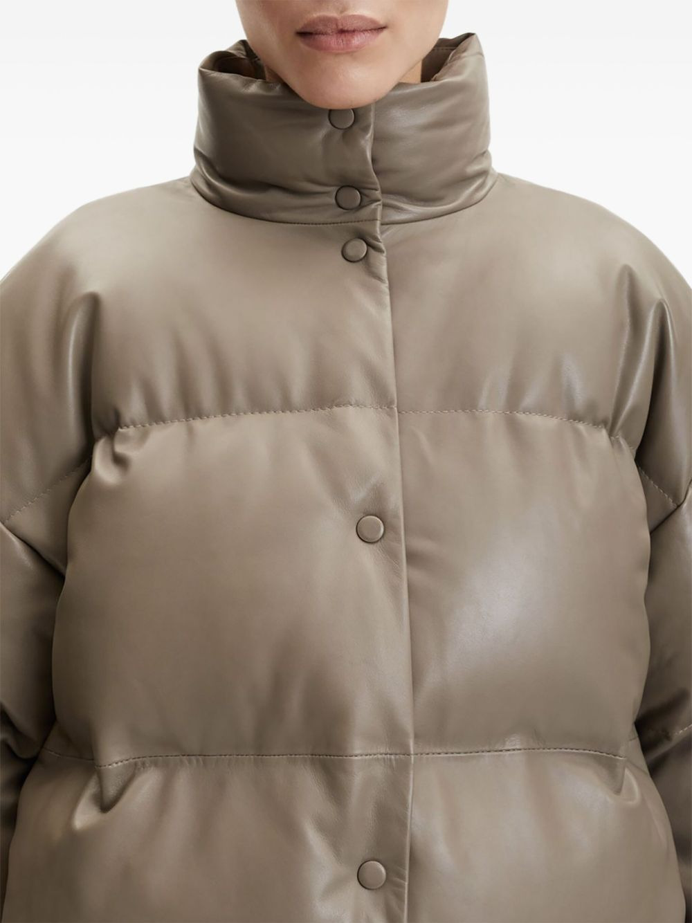quilted leather jacket - 4