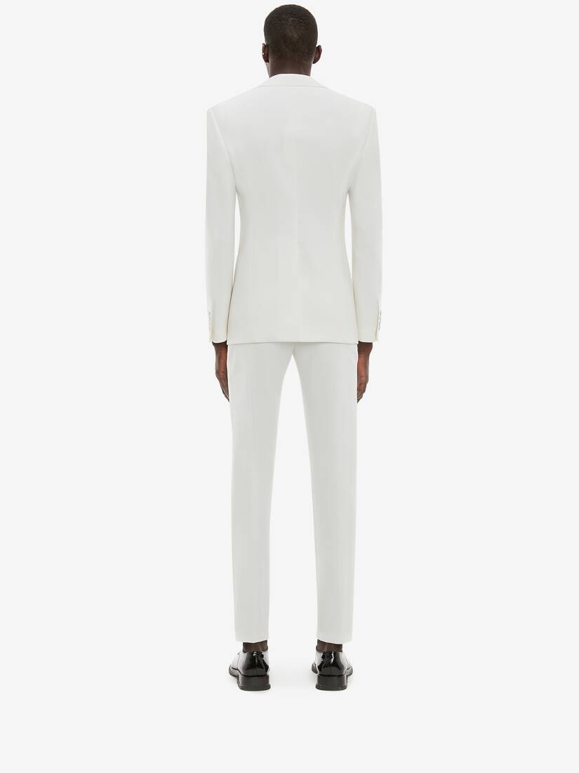 Trompe L'oeil Tuxedo Jacket in Ivory - 4
