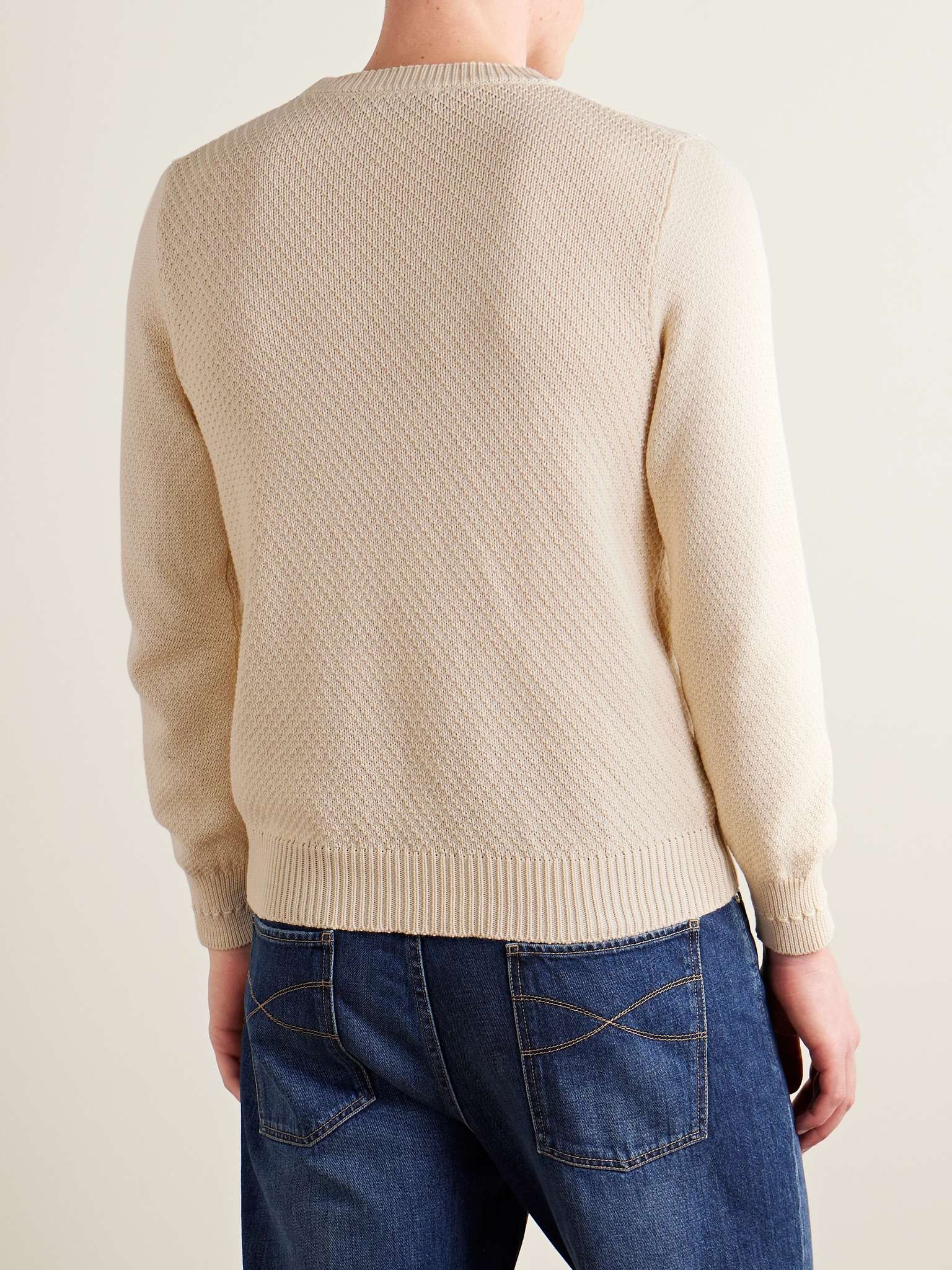 Textured-Cotton Sweater - 4