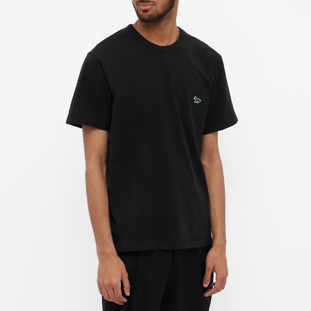 Maison Kitsuné Navy Fox Patch Classic Pocket Tee - 3