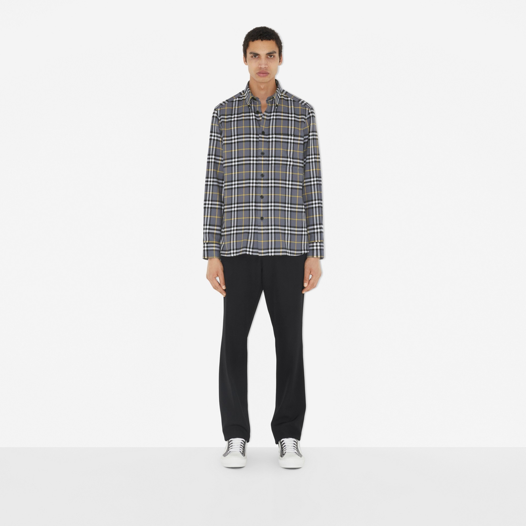 Vintage Check Cotton Flannel Shirt - 2