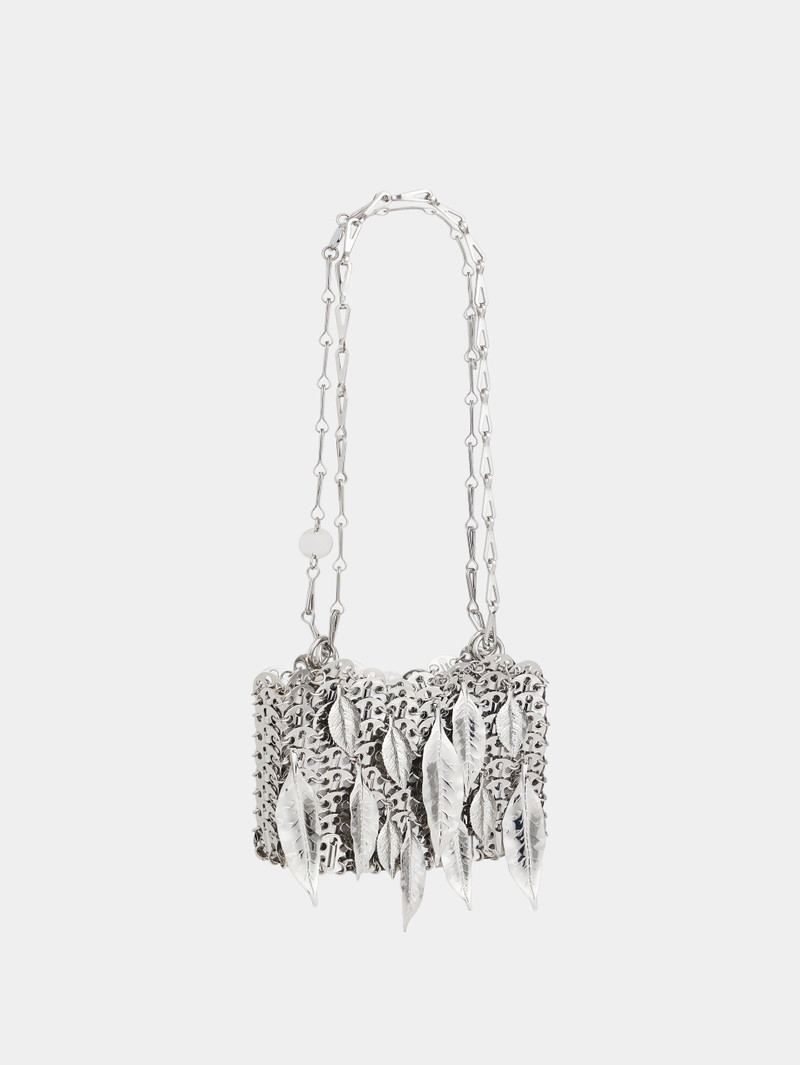 rabanne 1969 SILVER NANO BAG METALLIC LEAVES outlook