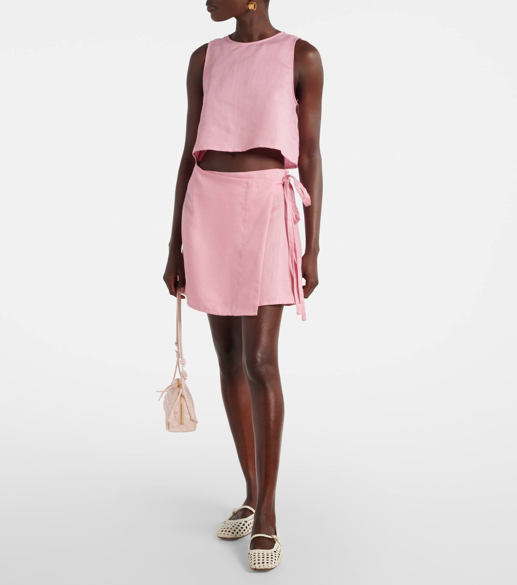 Positano linen miniskirt - 2