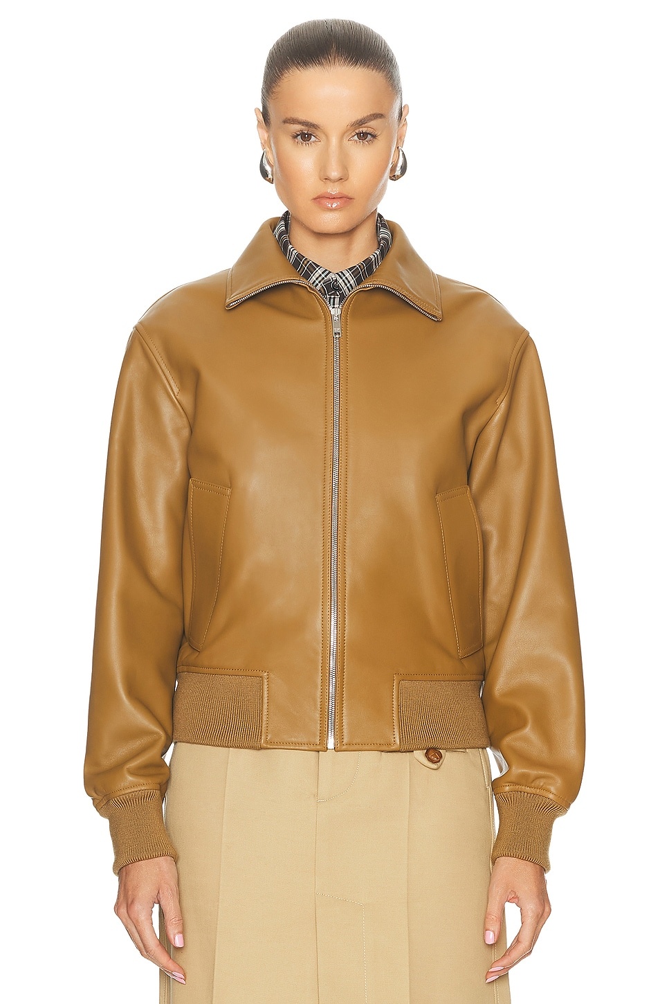 Leather Bomber Jacket - 2